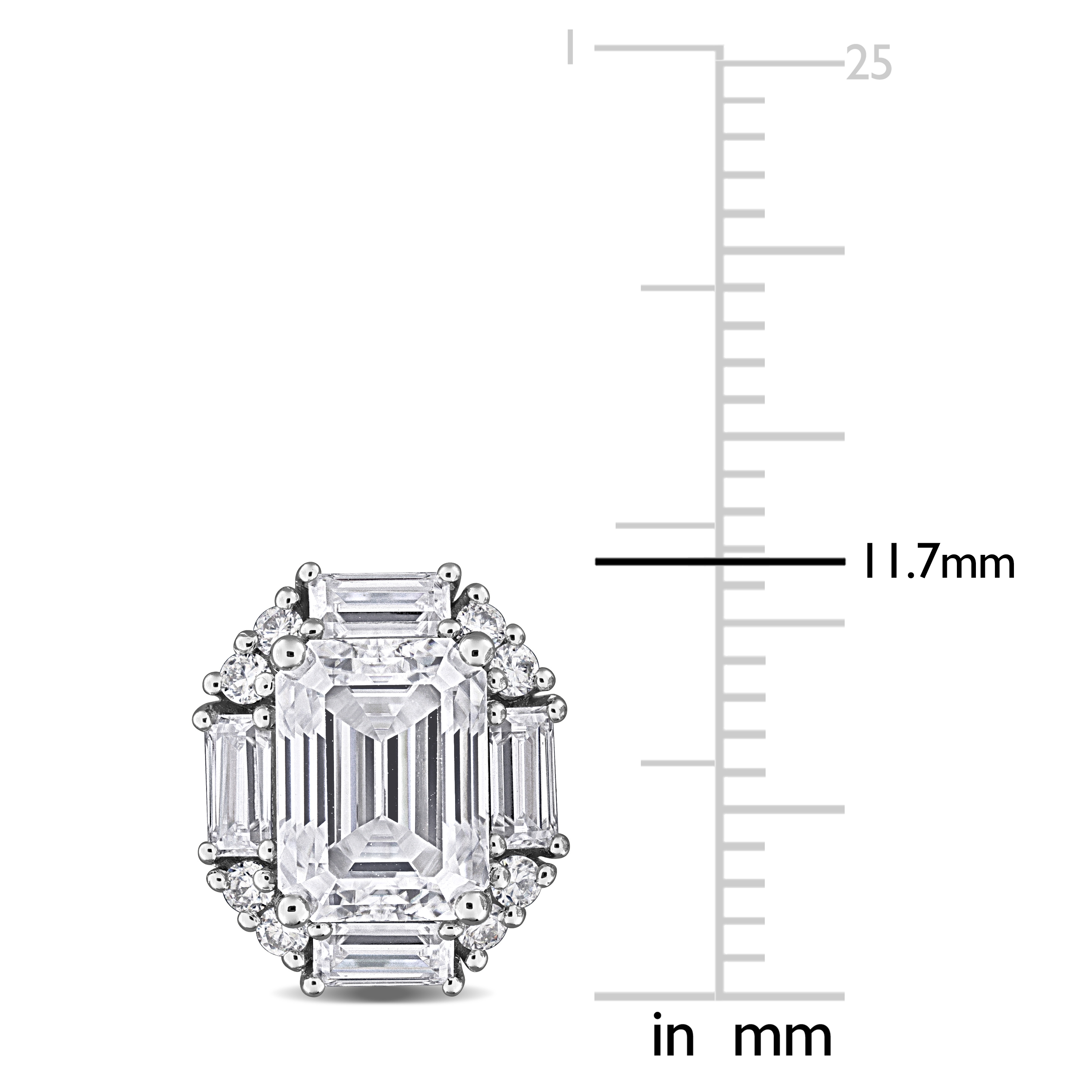 5ct DEW Created Moissanite Cluster Stud Earrings in Sterling Silver