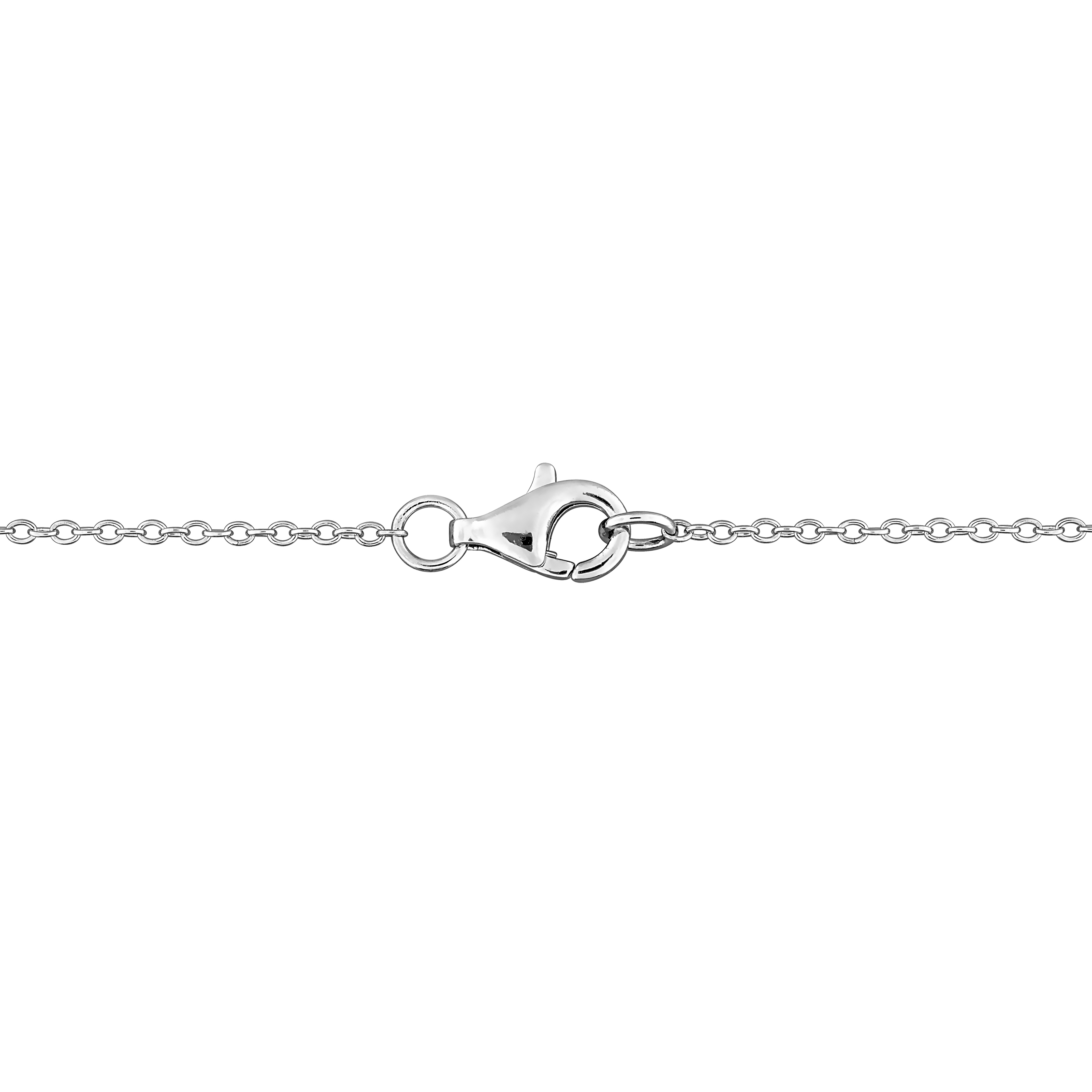 4ct DEW Created Moissanite Necklace in Two-Tone Sterling Silver - 17 in