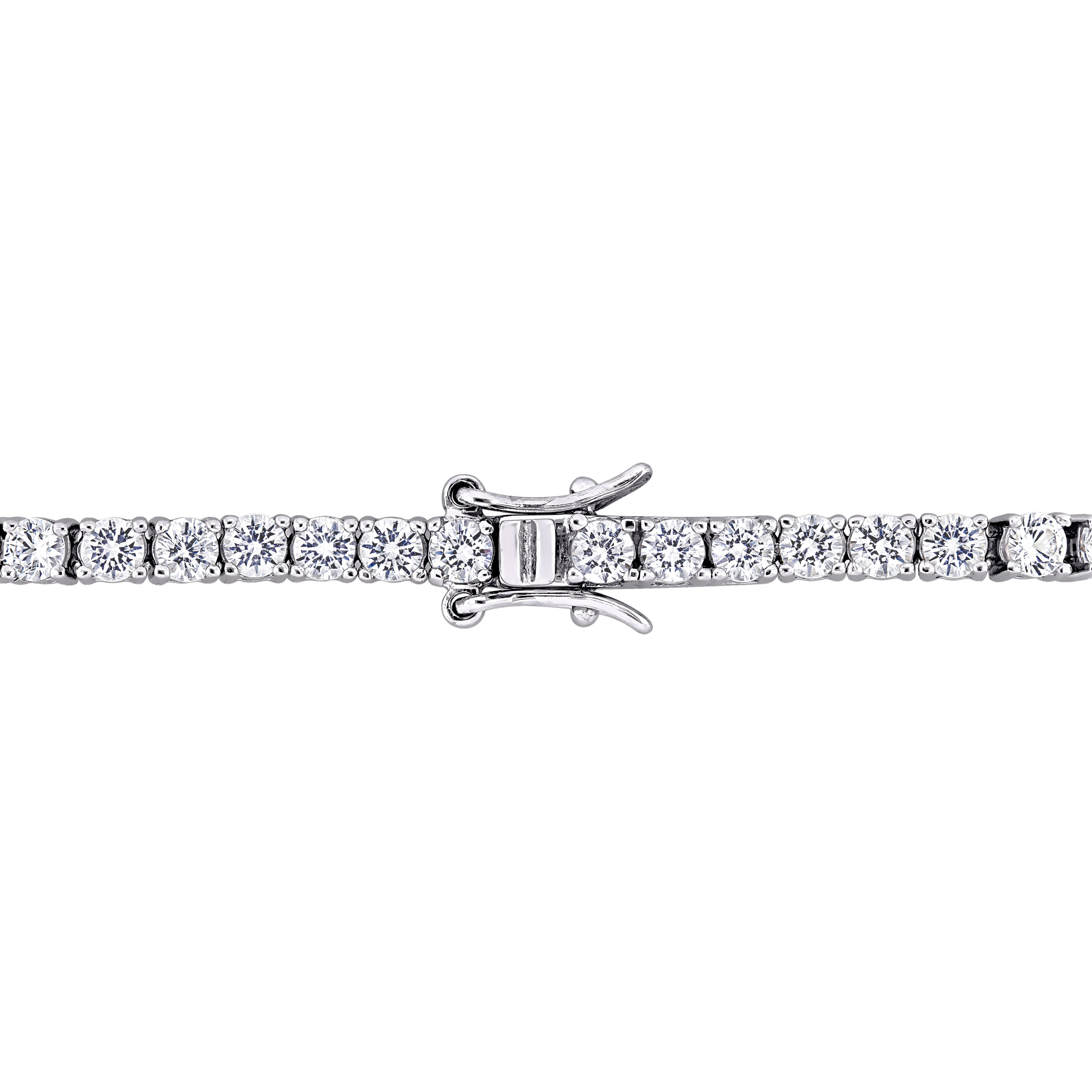 8.25 CT TGW Created White Sapphire 7 Bracelet in Sterling Silver