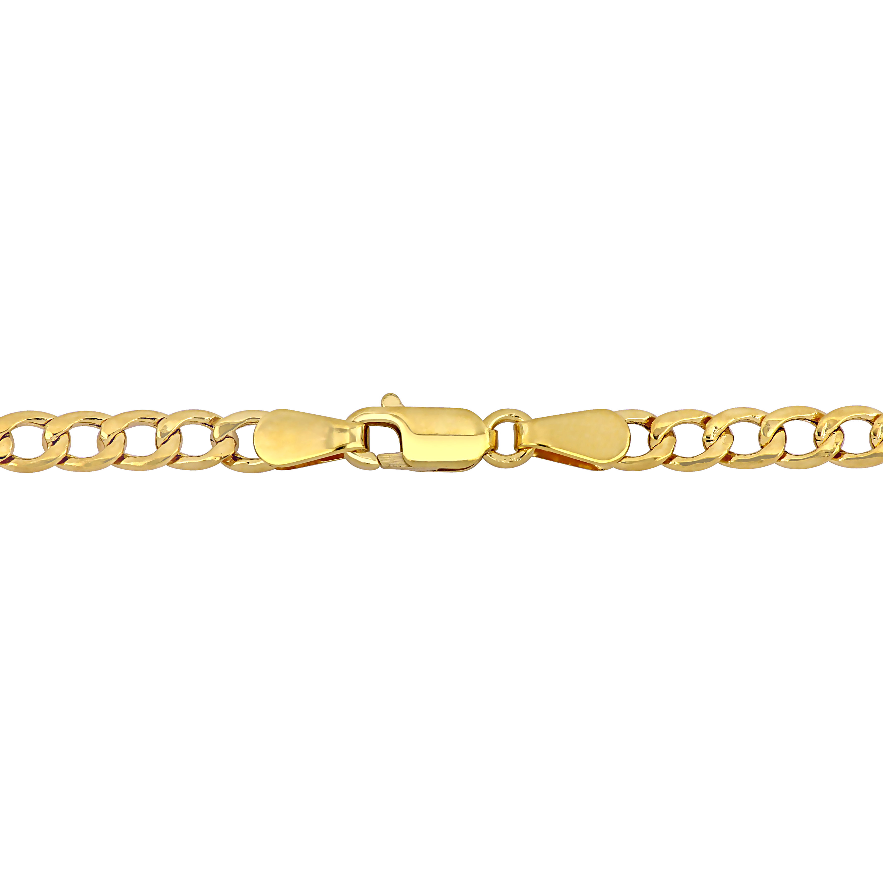 4mm Curb Link Chain Bracelet in 14k Yellow Gold - 7.5 in.
