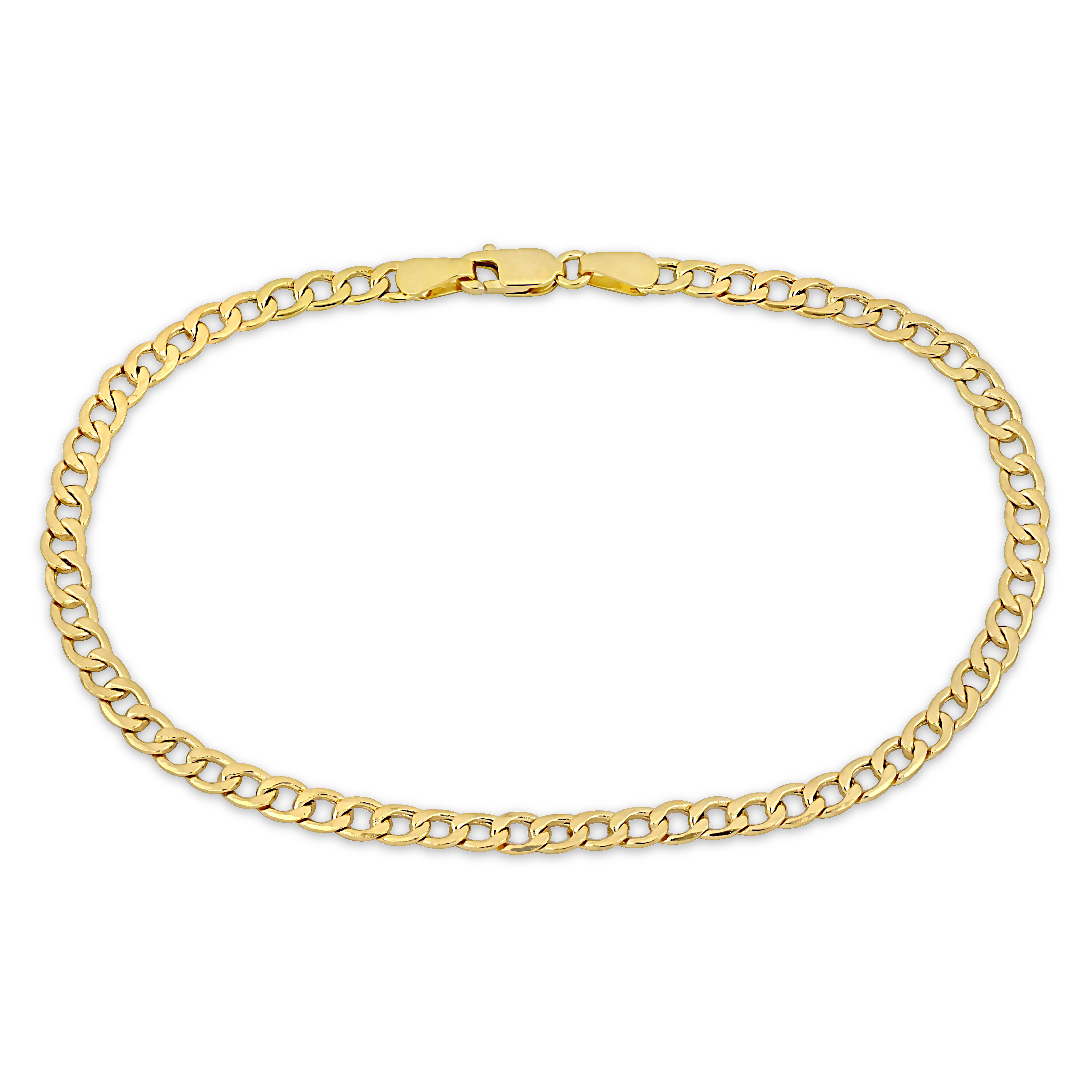 4mm Curb Link Chain Bracelet in 14k Yellow Gold - 7.5 in.