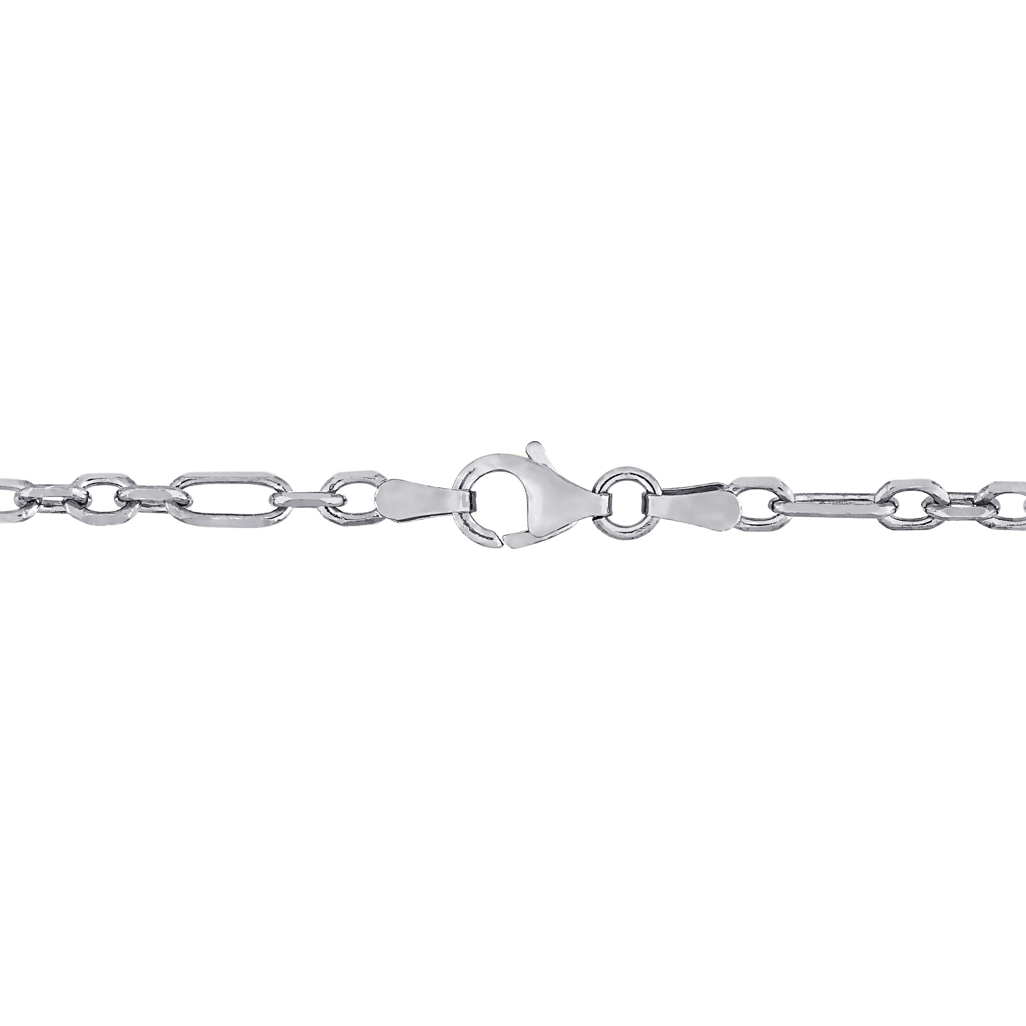 3mm Figaro Rolo Chain Bracelet in Sterling Silver - 7.5 in.