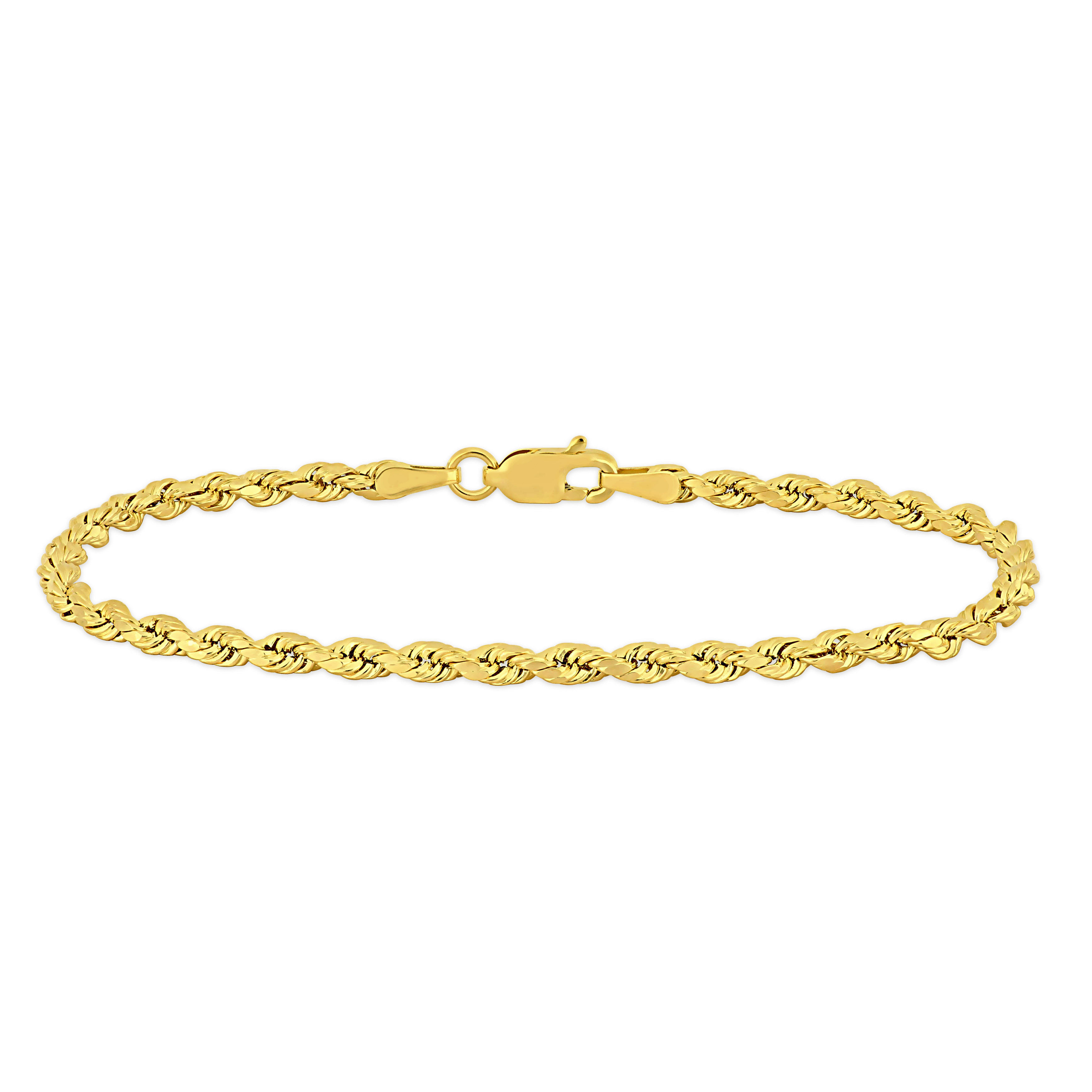 Rope Chain Bracelet in 14K Yellow Gold (3 mm/7.5 Inch)