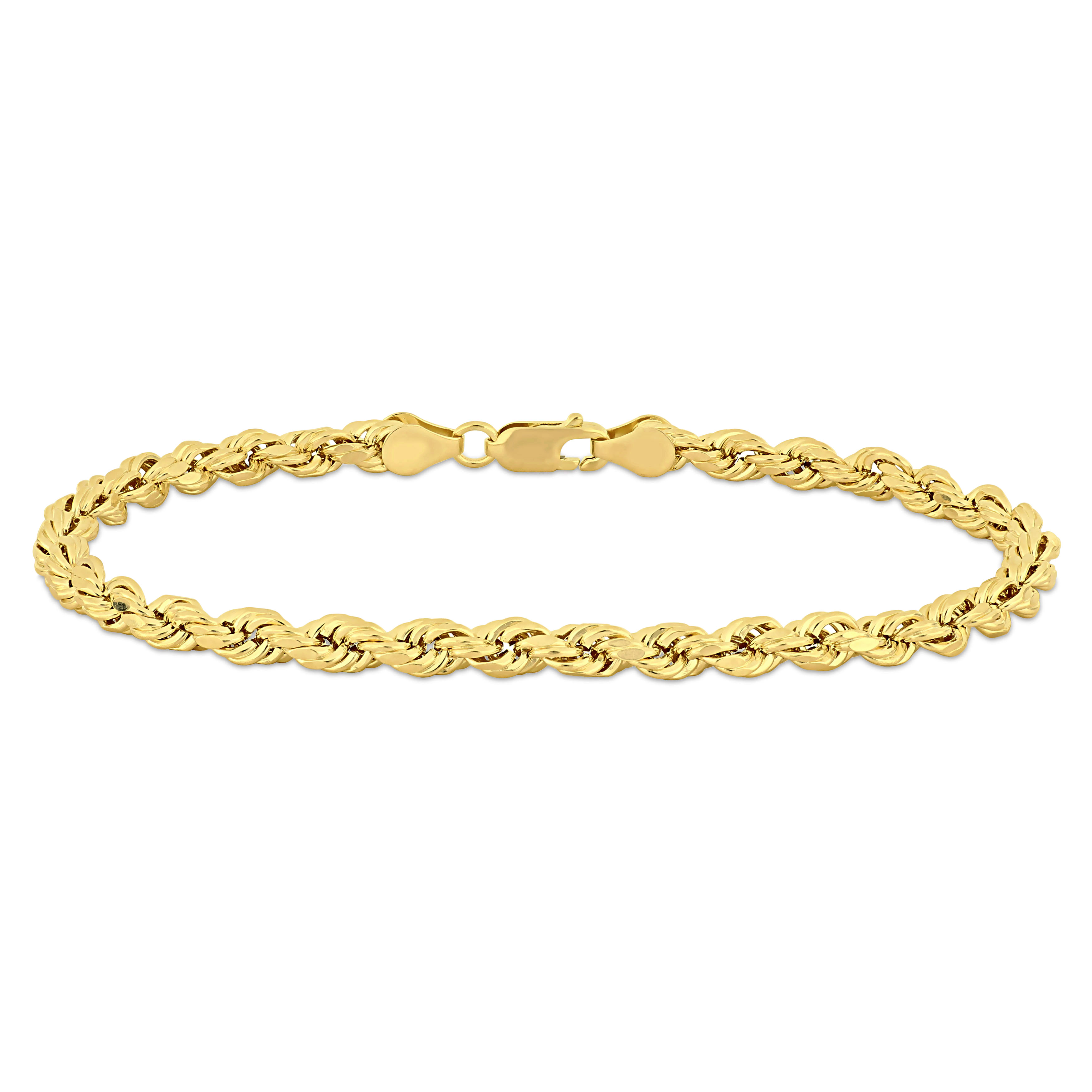 Men's Rope Chain Bracelet in 14K Yellow Gold (5 mm/9 Inch)