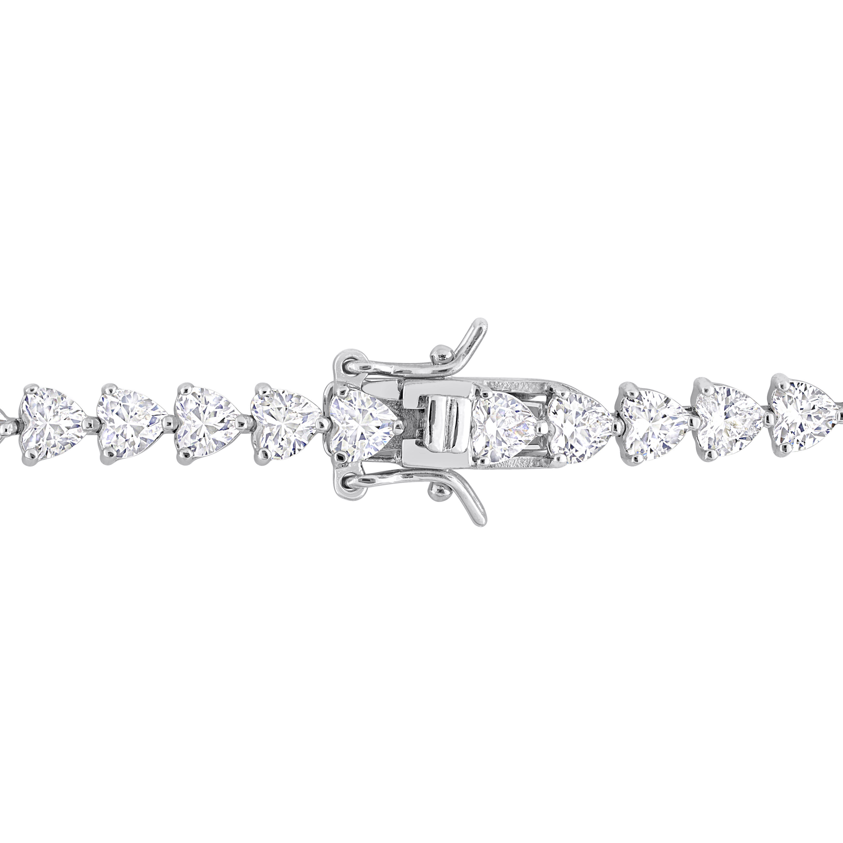 10 CT TGW Created White Sapphire 7.5 Bracelet in Sterling Silver