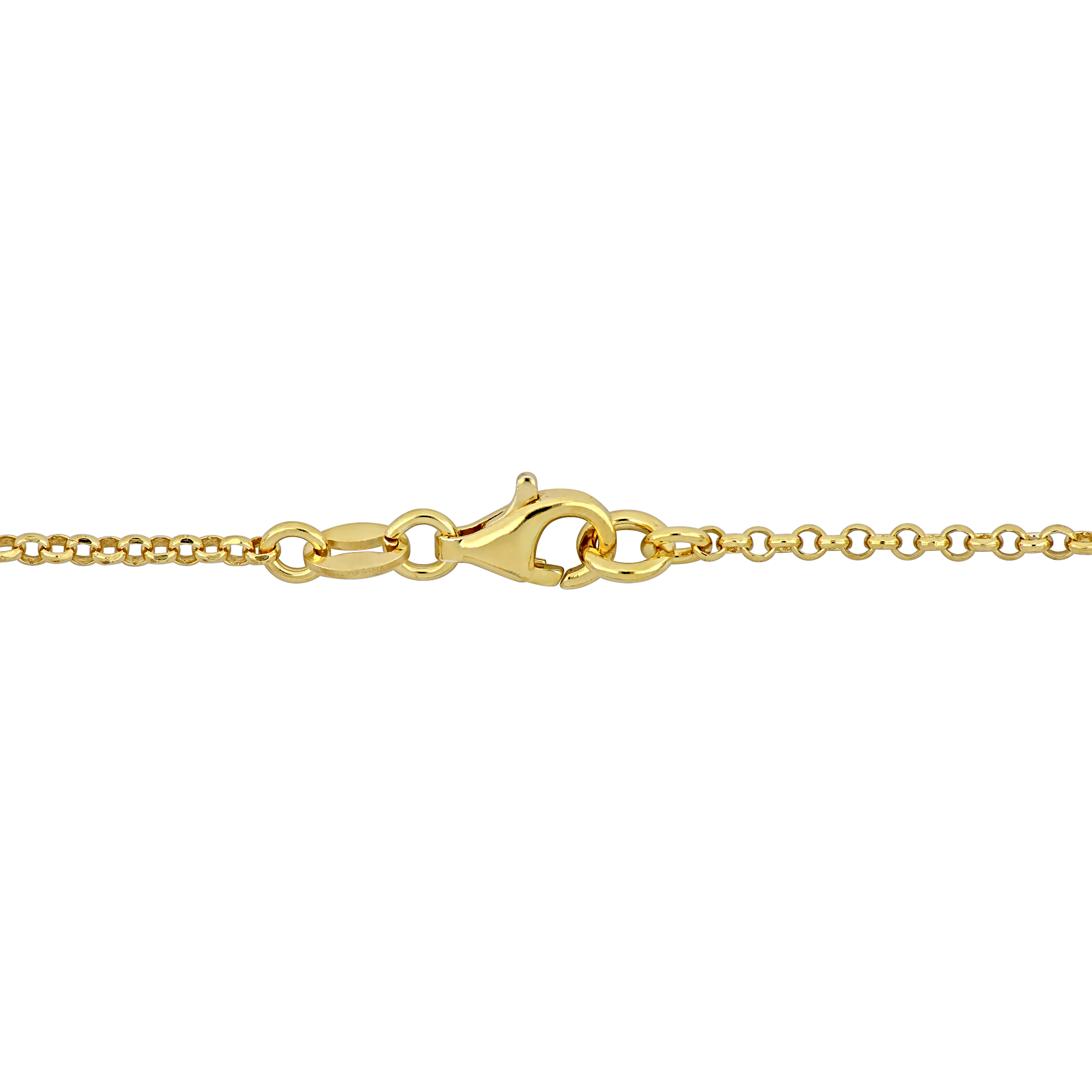 Multi-color Enamel Butterfly Charm Link Chain Bracelet in Yellow Plated Sterling Silver - 7.5 in.