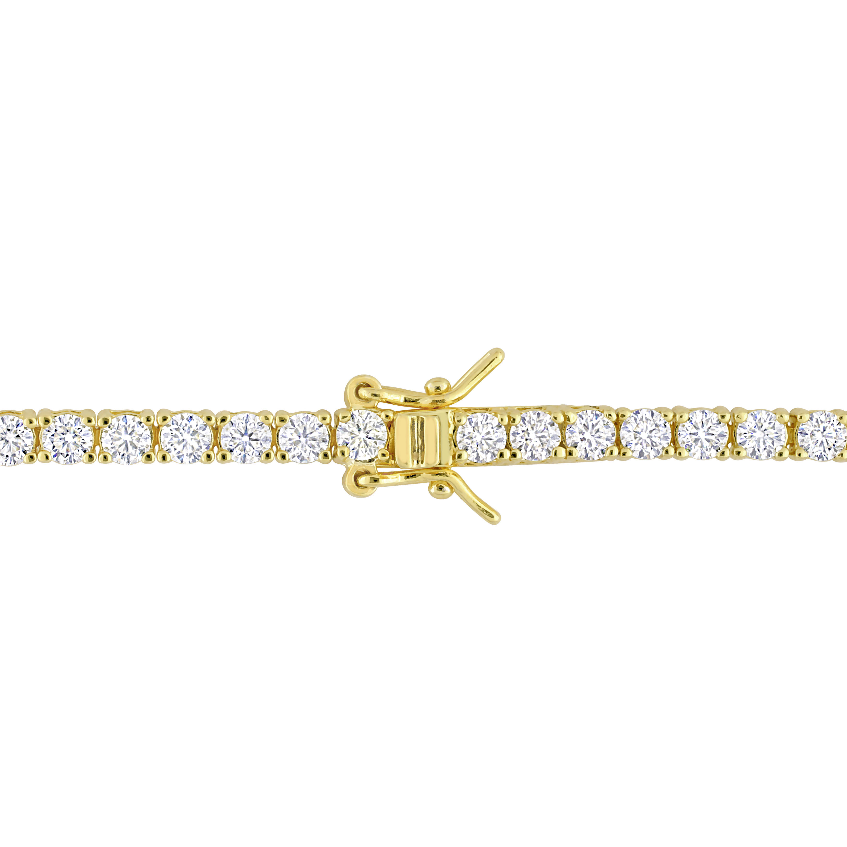 5 5/8 CT TGW Created Moissanite Tennis Bracelet in Yellow Plated Sterling Silver - 8 in.