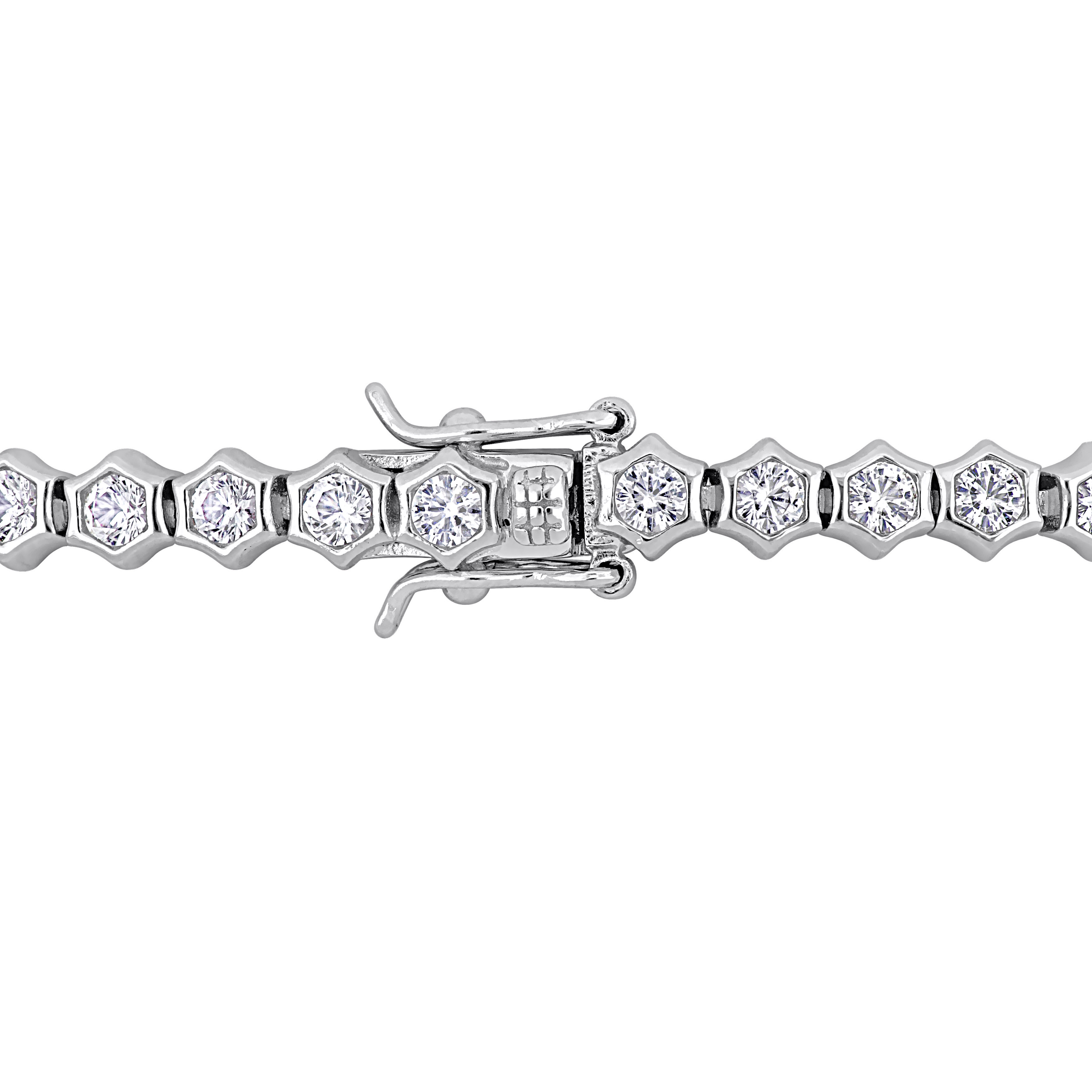 6 3/4 CT TGW Created White Sapphire Tennis Bracelet in Sterling Silver