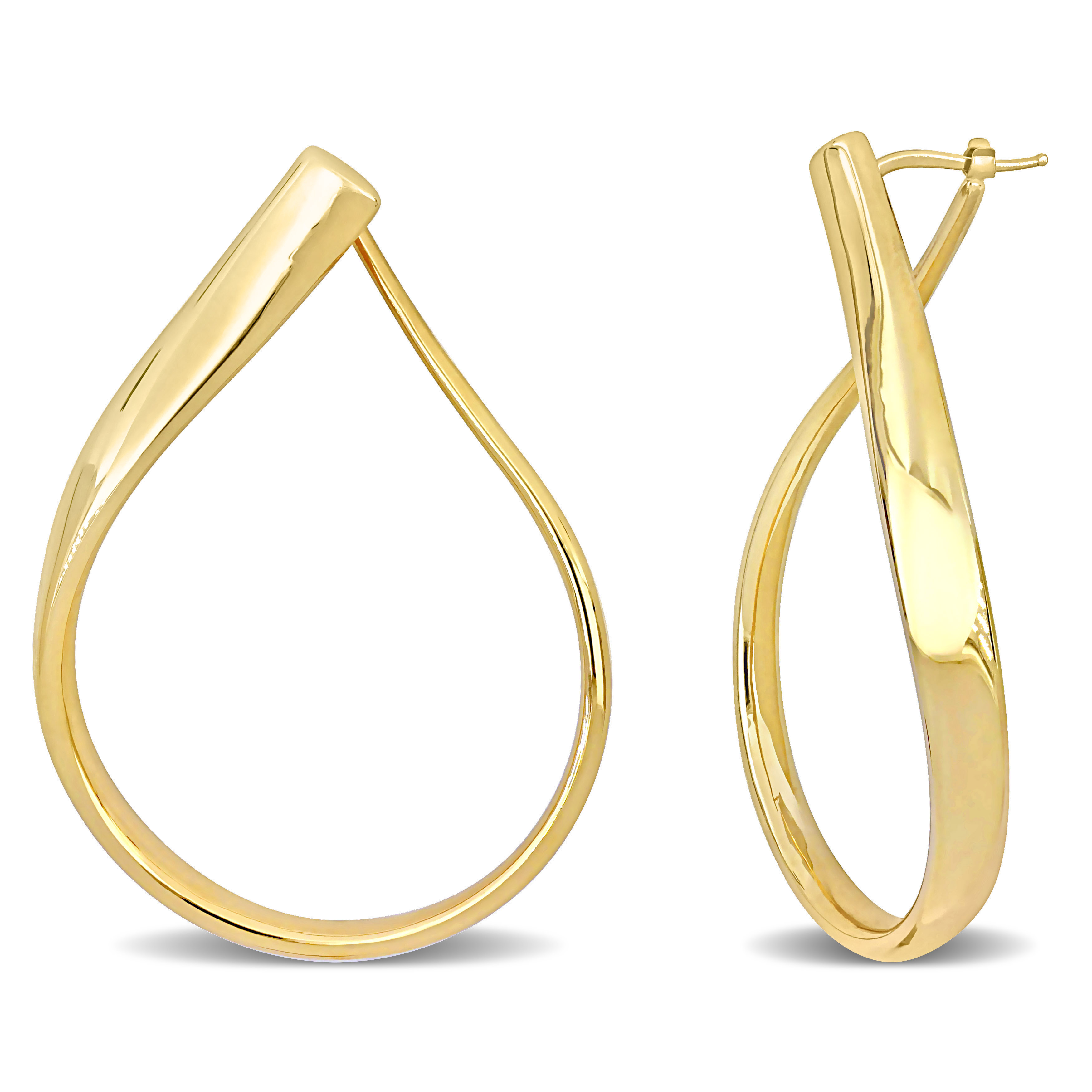 30 MM Twisted Hoop Earrings in 14k Yellow Gold