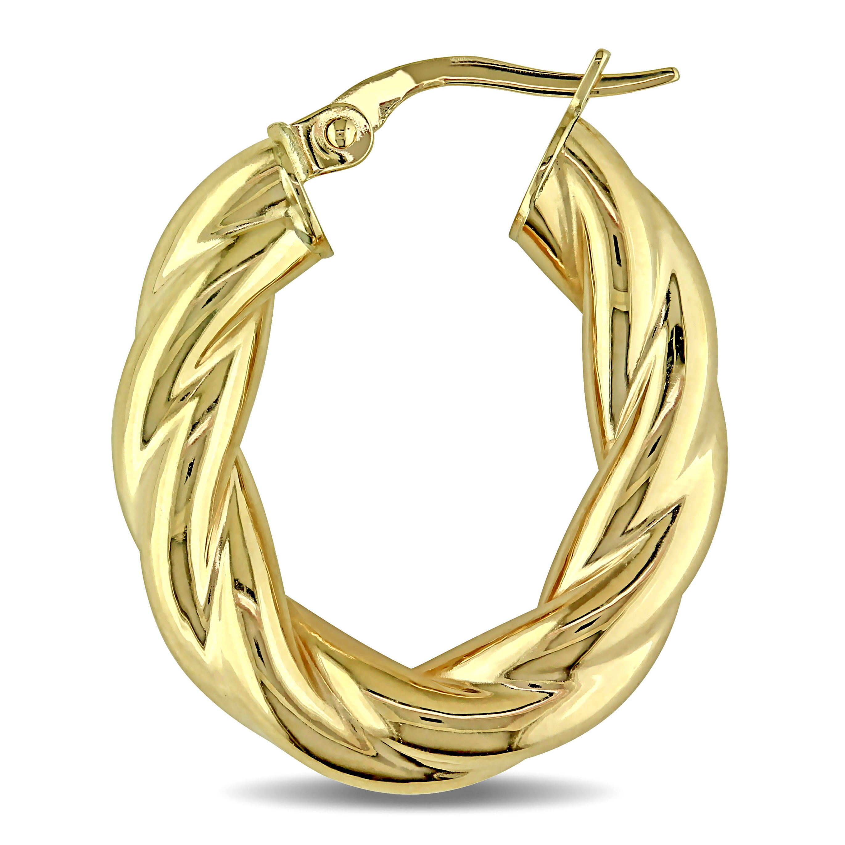 Entwined Hoop Earrings in 10k Yellow Gold