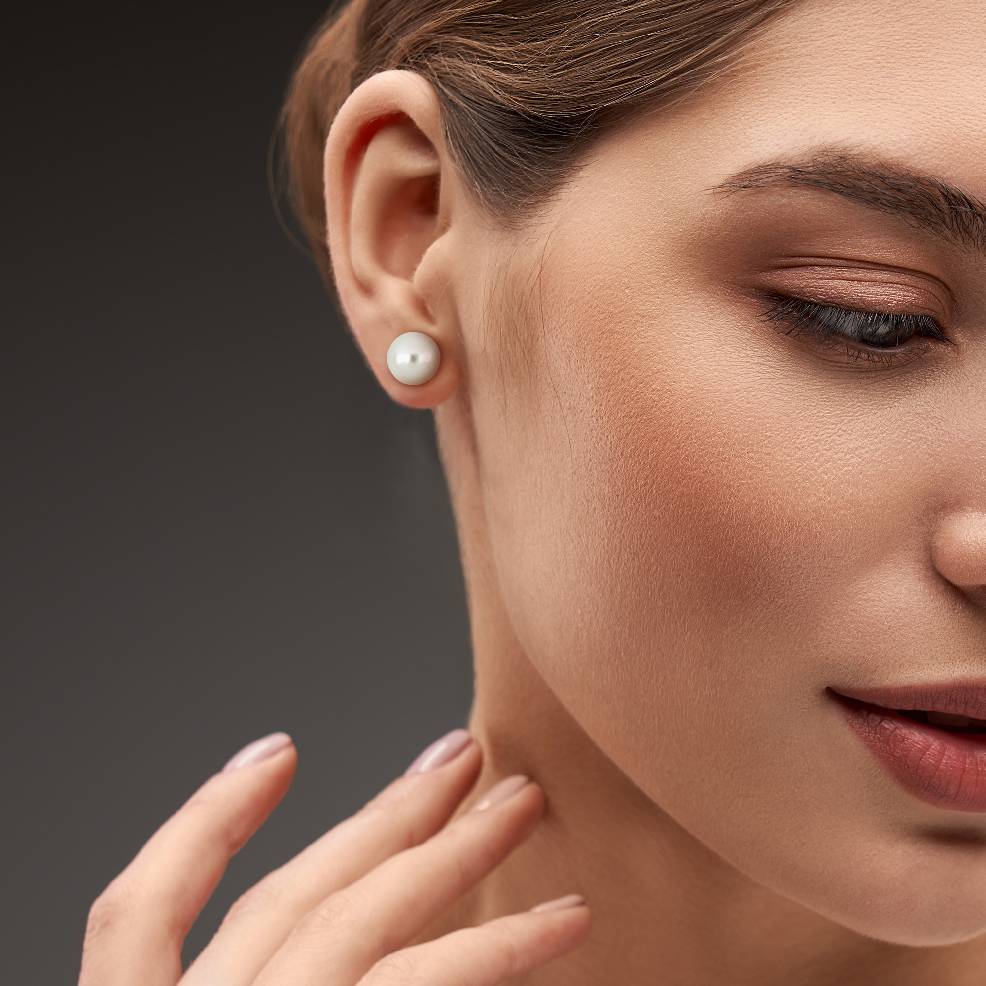 11-12mm Cultured Edison Pearl Stud Earrings in Sterling Silver