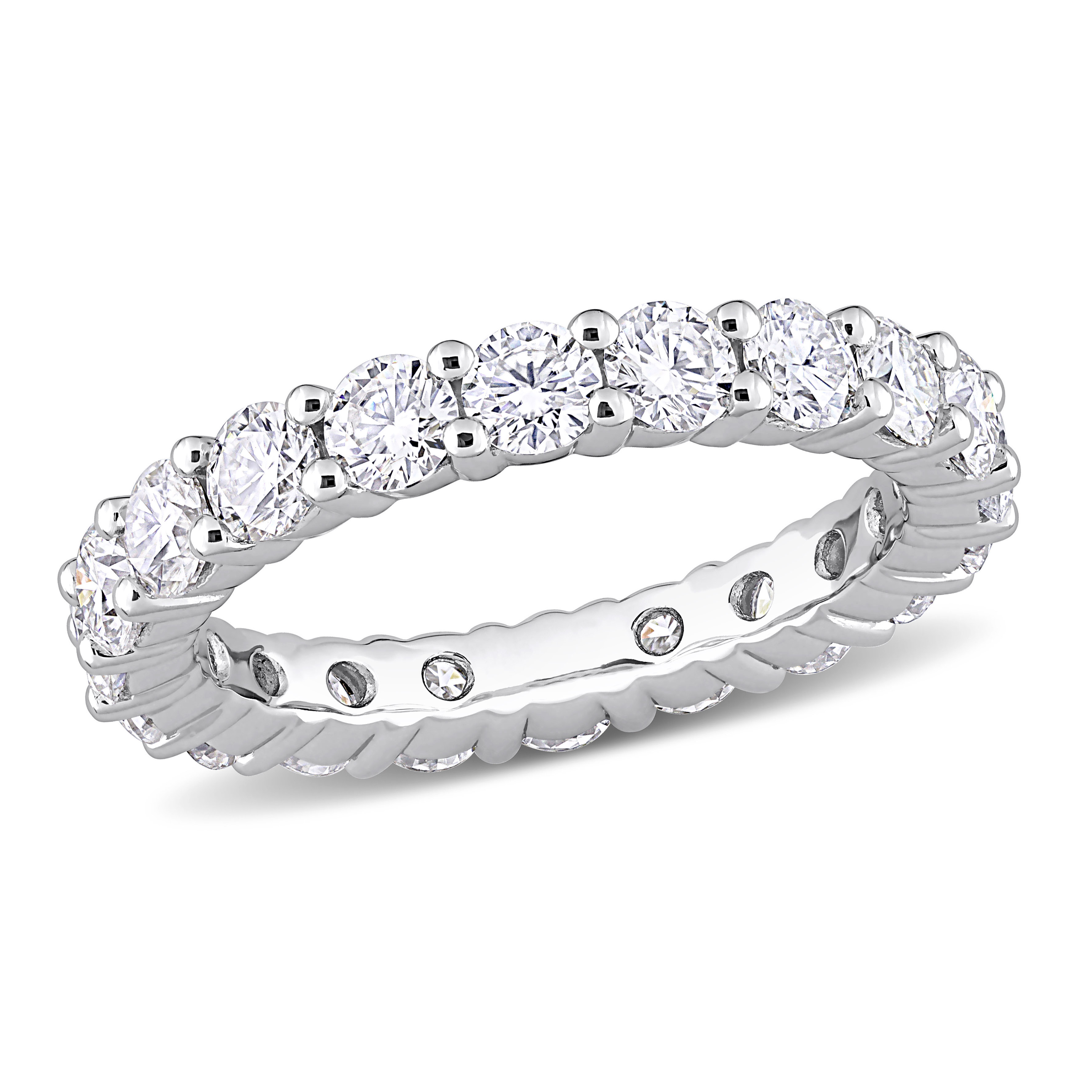 2 1/2 CT DEW Created Moissanite Eternity Band in Sterling Silver