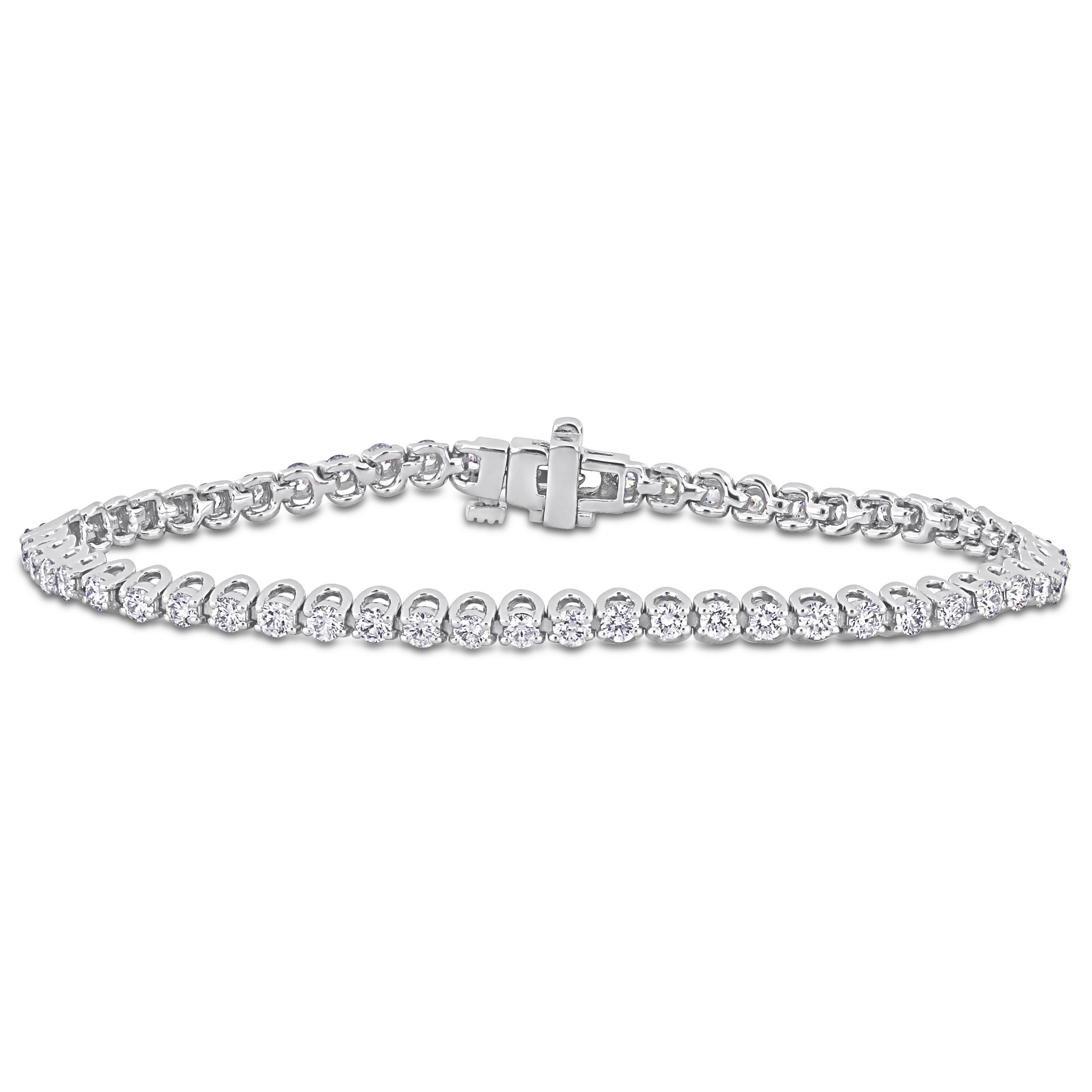 3 1/10 CT TW Diamond Tennis Bracelet in 14K White Gold