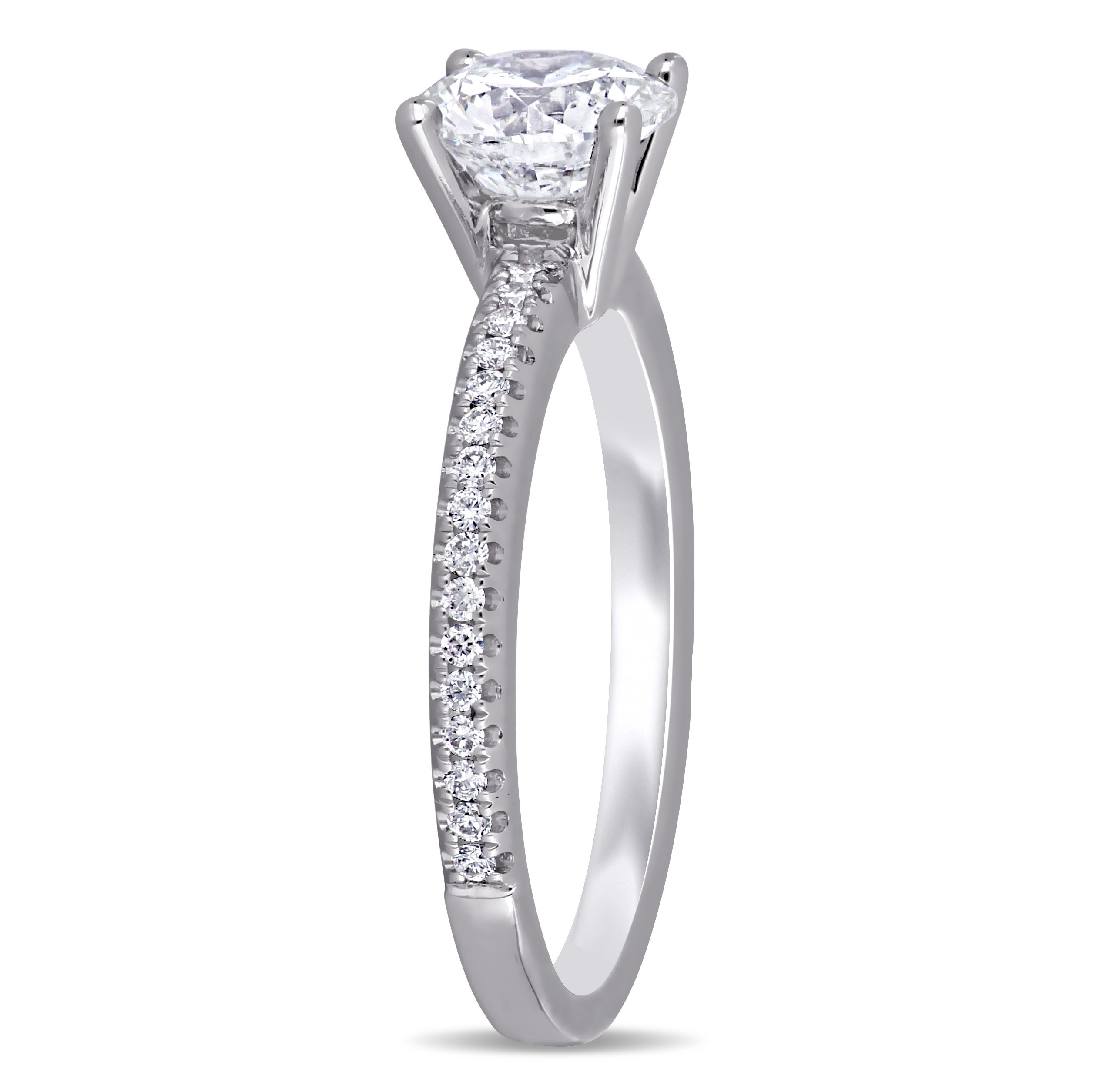 1 1/6 CT TW Diamond Engagement Ring in 14k White Gold