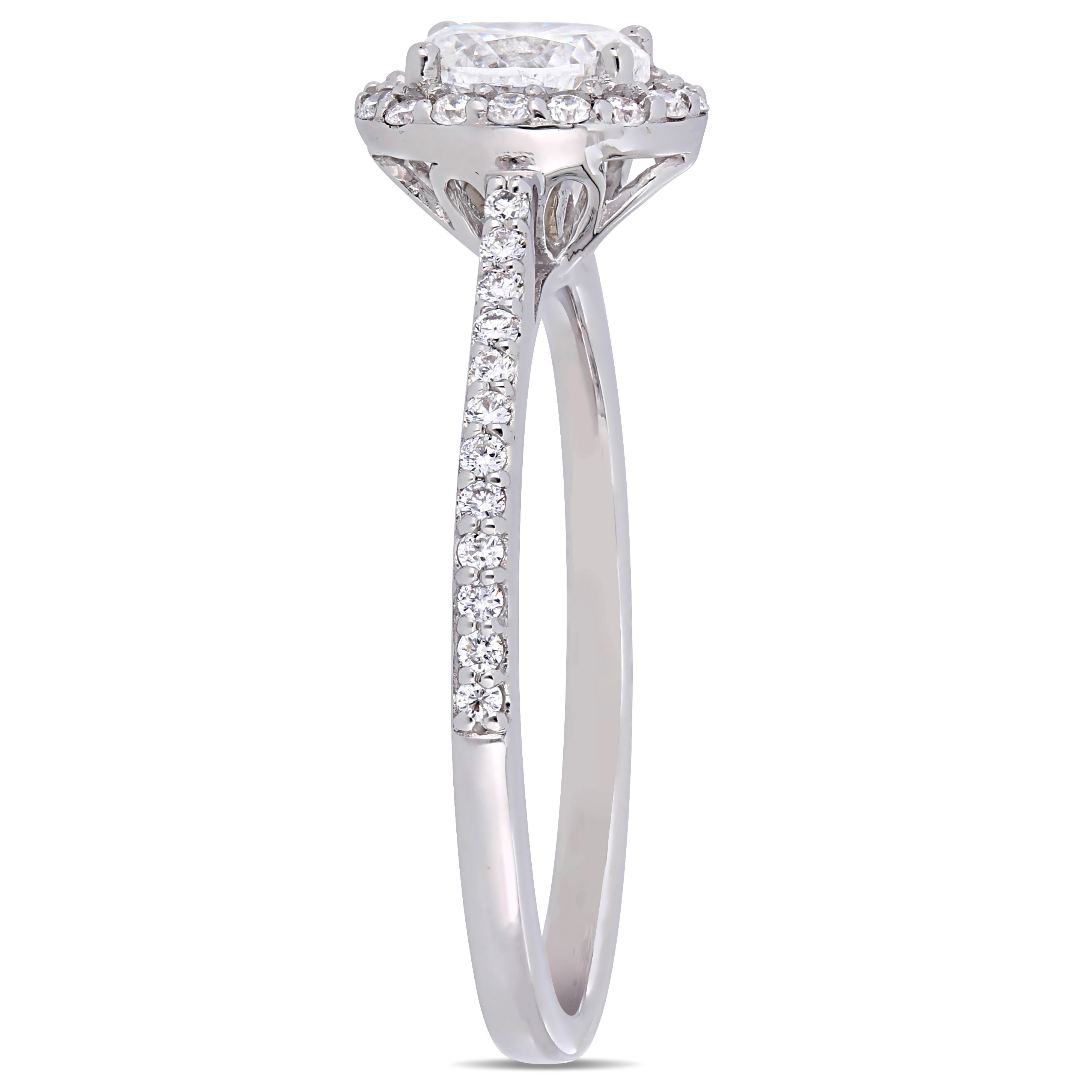 3/4 CT TW Diamond Halo Engagement Ring in 14k White Gold