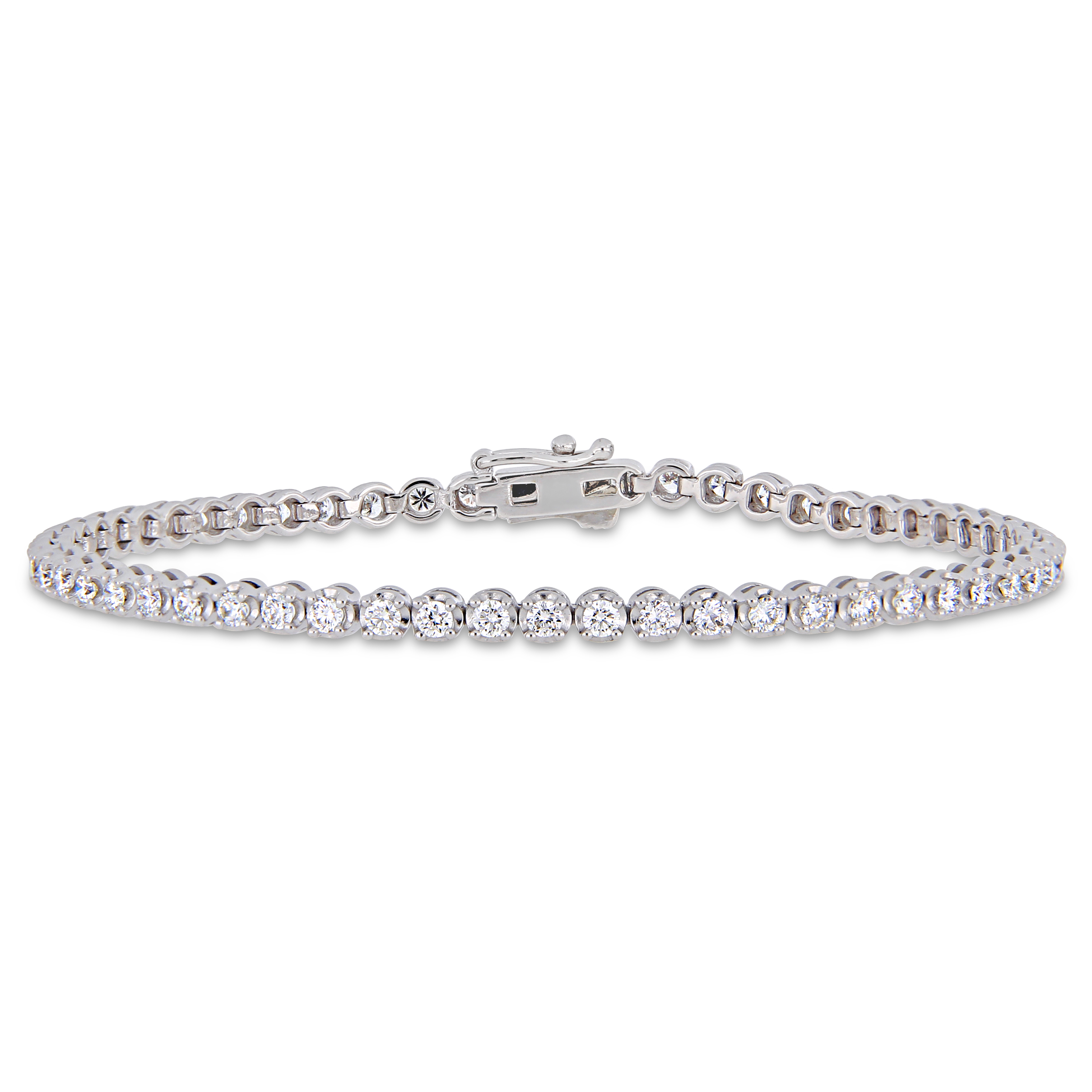 2 CT TW Diamond Tennis Bracelet in 14K White Gold