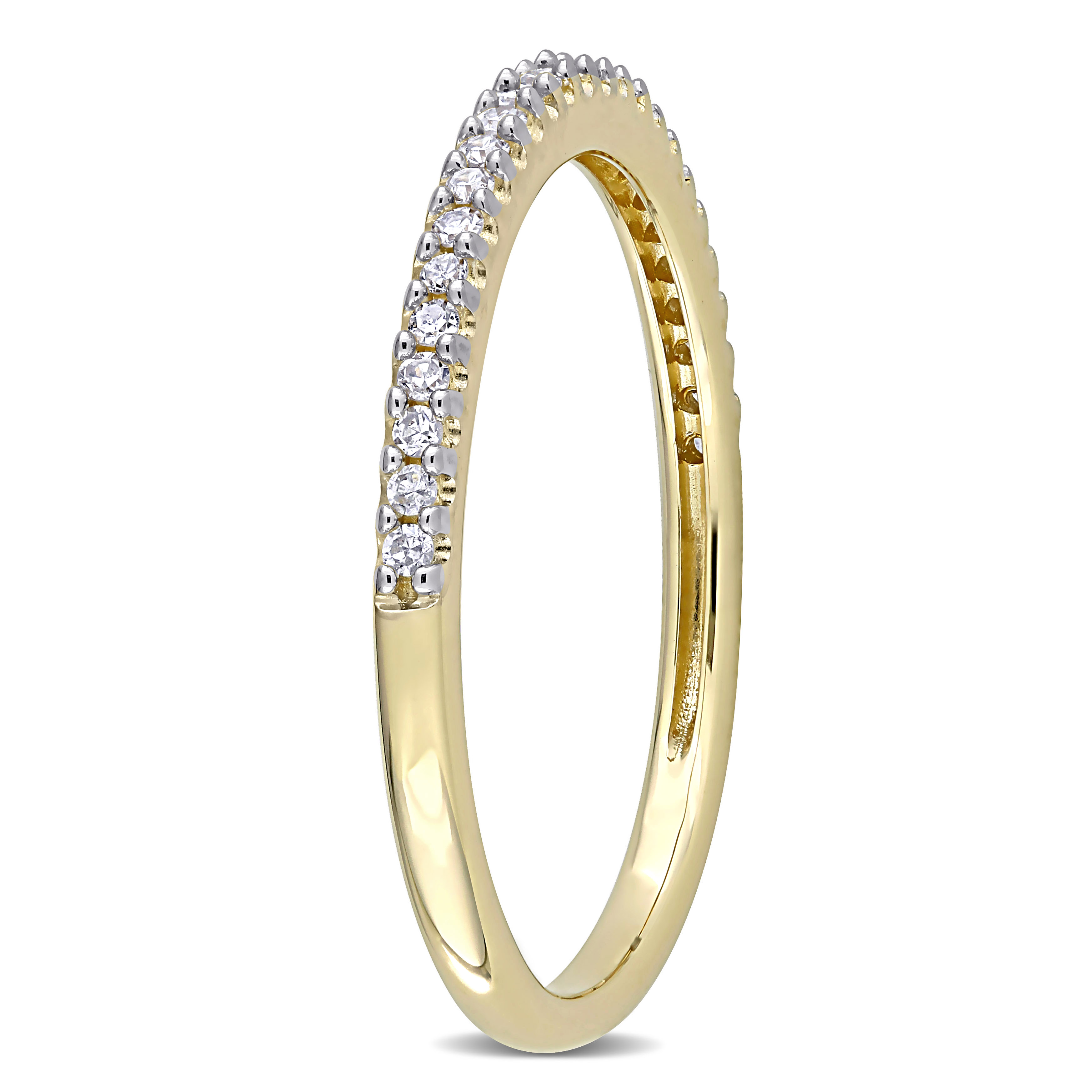 1/8 CT TW Diamond Semi-Eternity Ring in 14k Yellow Gold