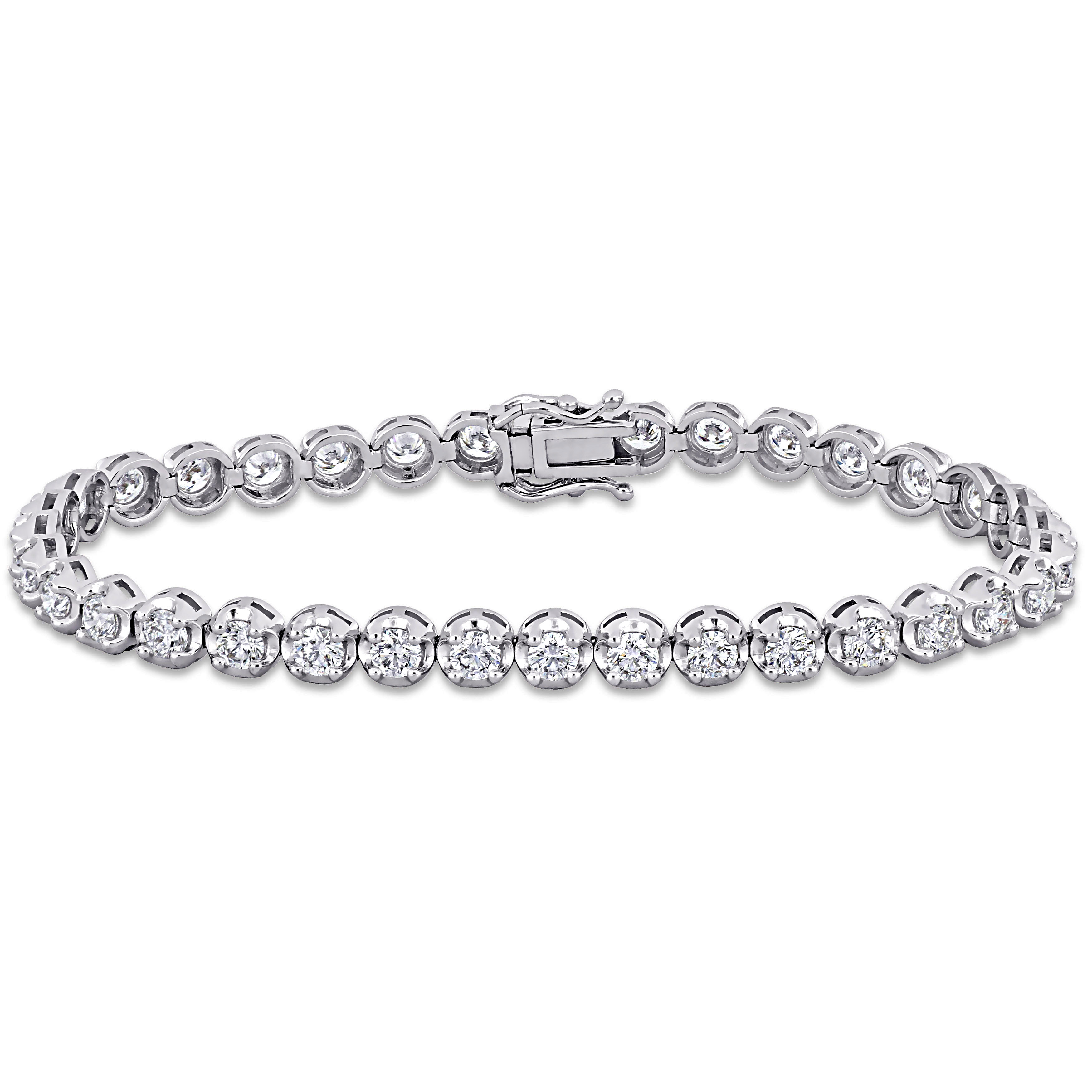 5 1/4 CT TW Diamond Tennis Bracelet in 14K White Gold