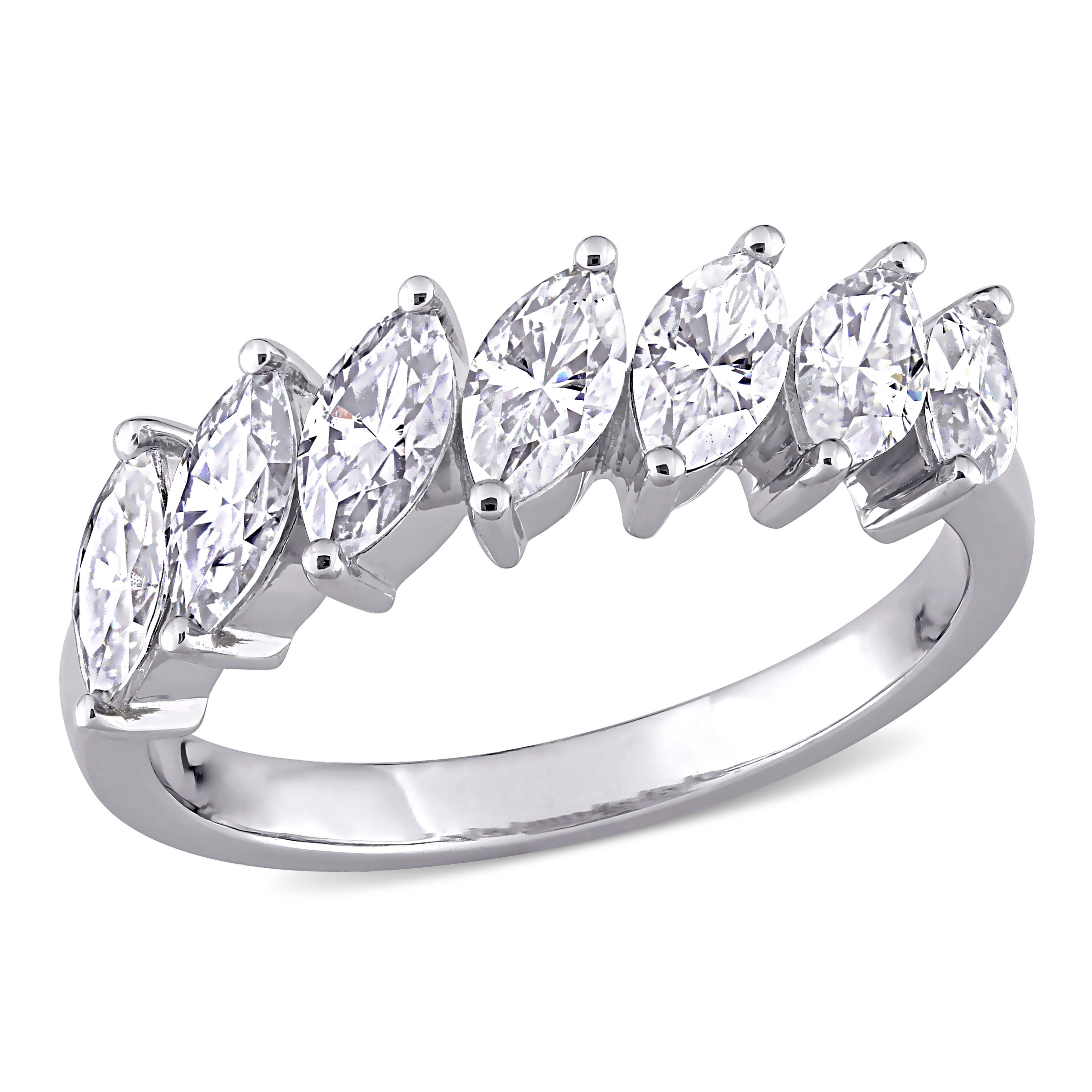 1 3/4 CT DEW Marquise Created Moissanite Engagement Ring in 10k White Gold