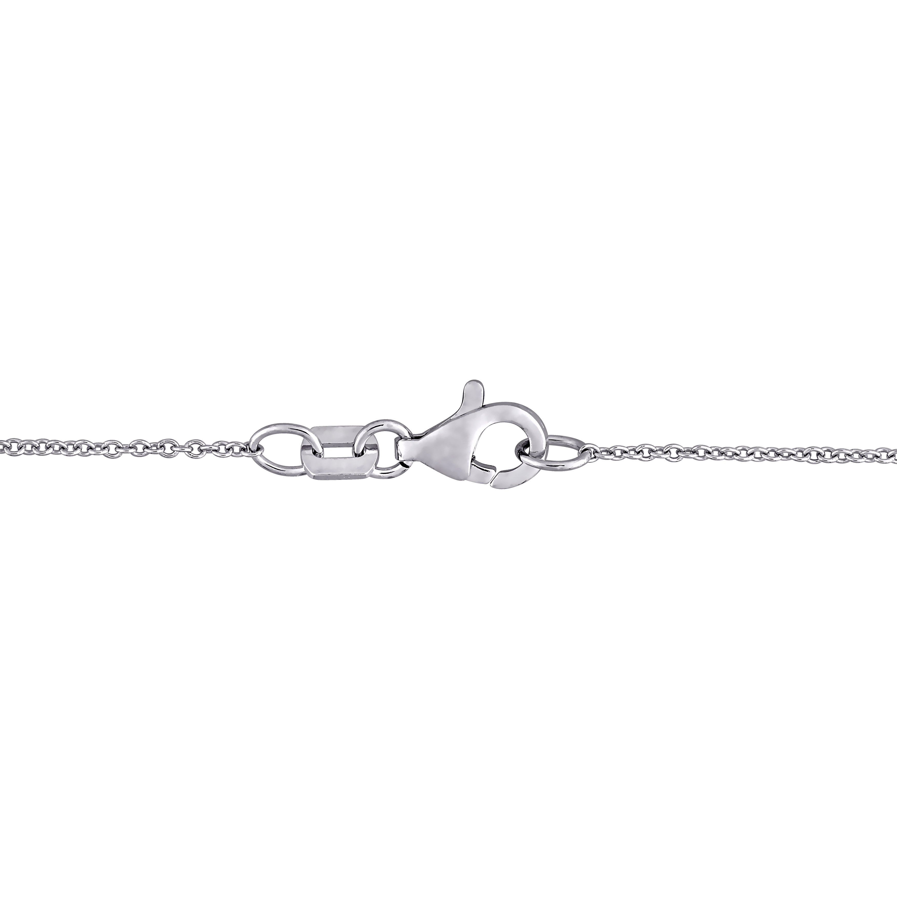 2 1/2 CT DEW Created Moissanite Bar Necklace in 10k White Gold - 16 in.