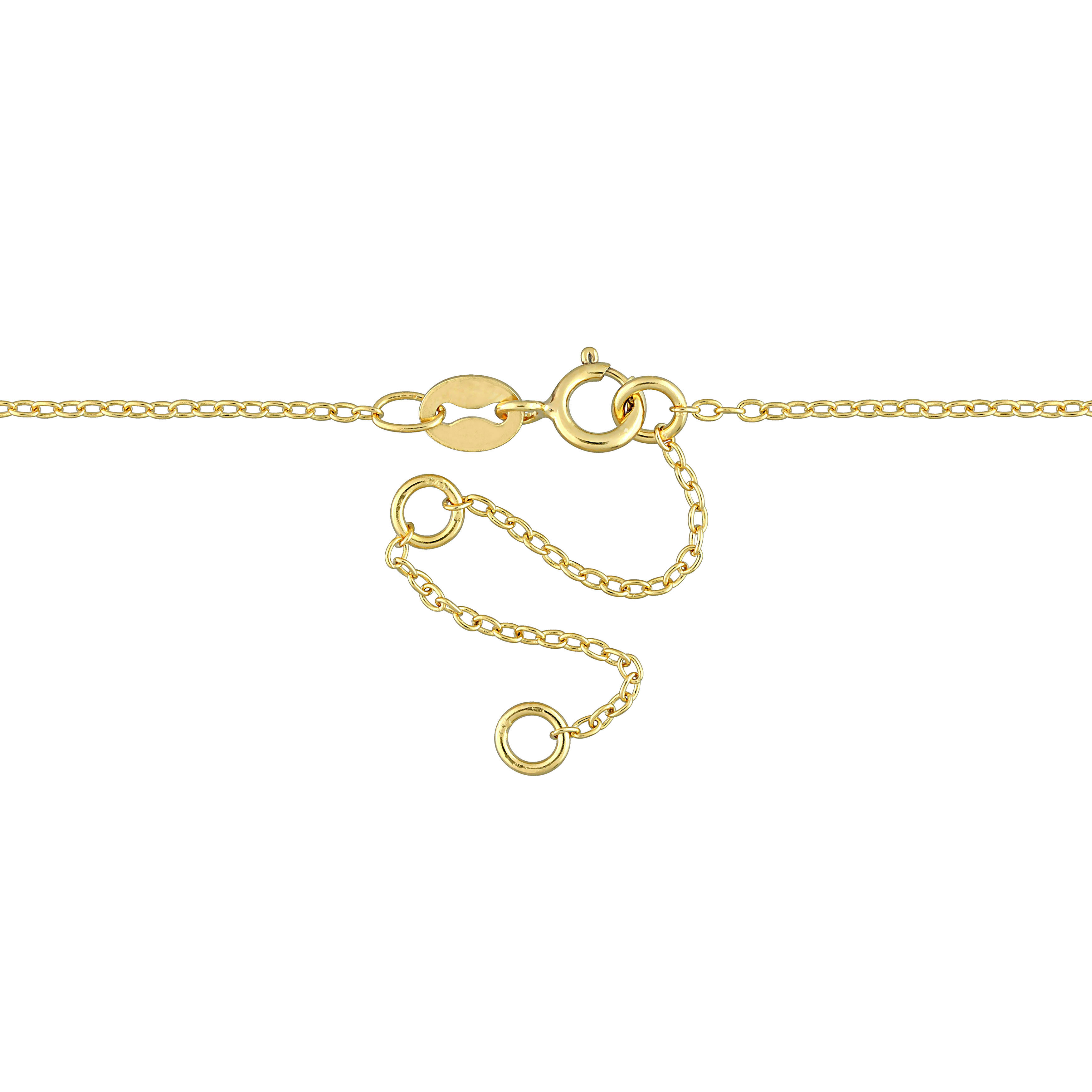 1/3 CT TGW Lab Created Diamond Lariat Earrings and Necklace 2-Piece Set in 18k Yellow Gold Plated Sterling Silver