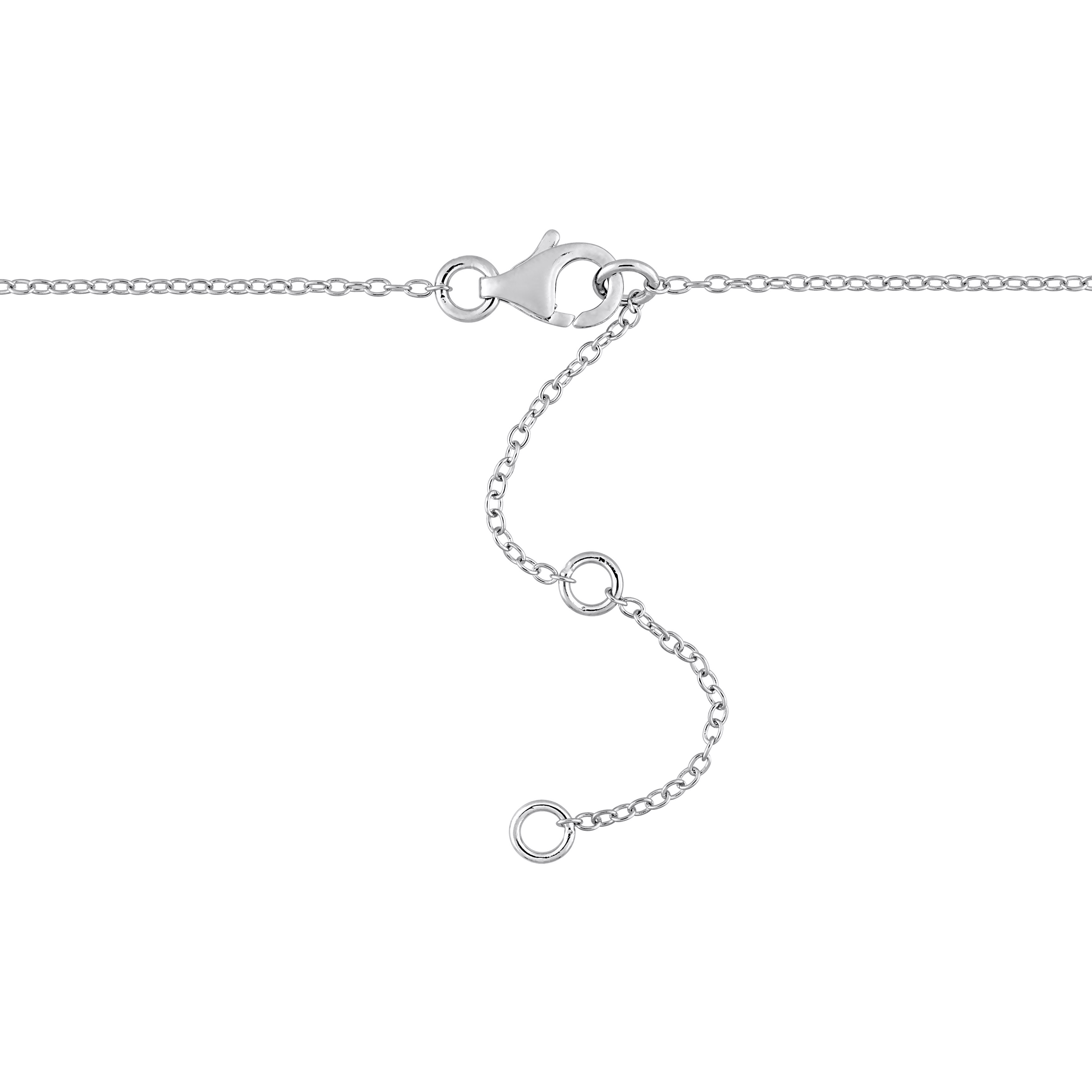 2 1/4 CT DEW Created Moissanite Yard Necklace in Sterling Silver - 16+2 in.