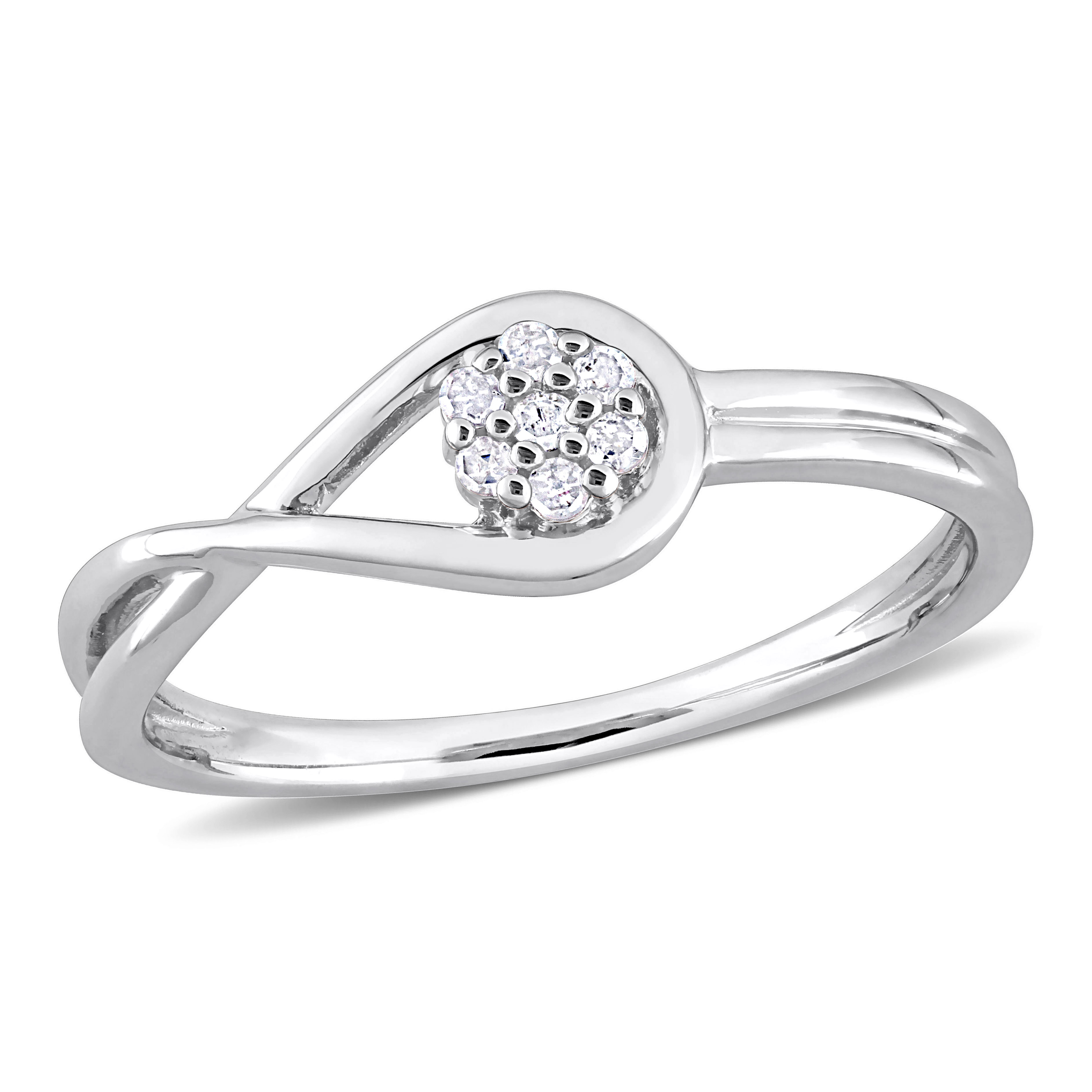Diamond Accent Infinity Promise Ring in Sterling Silver