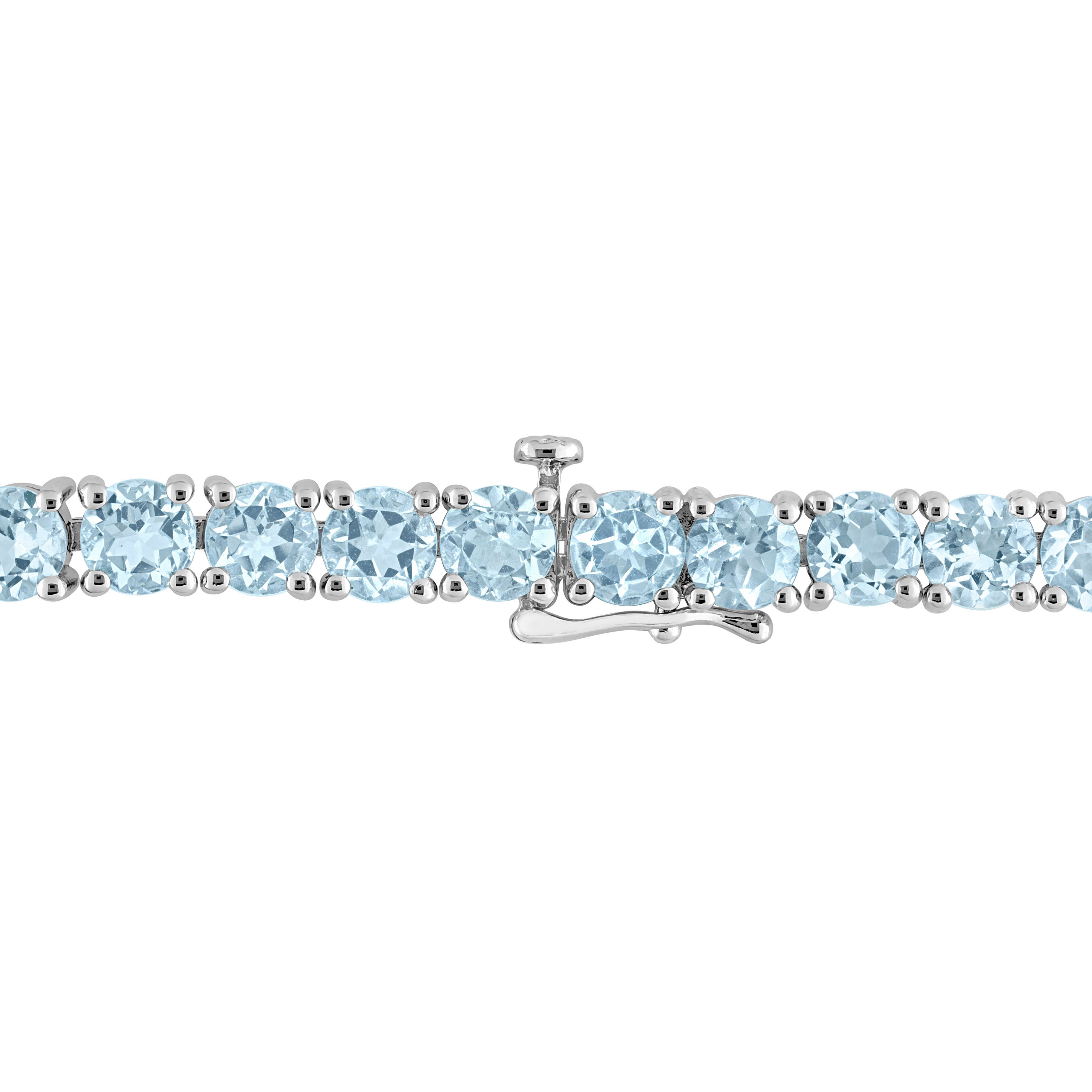 18 1/2 CT TGW Sky Blue Topaz Tennis Bracelet in Sterling Silver - 7.25 in.