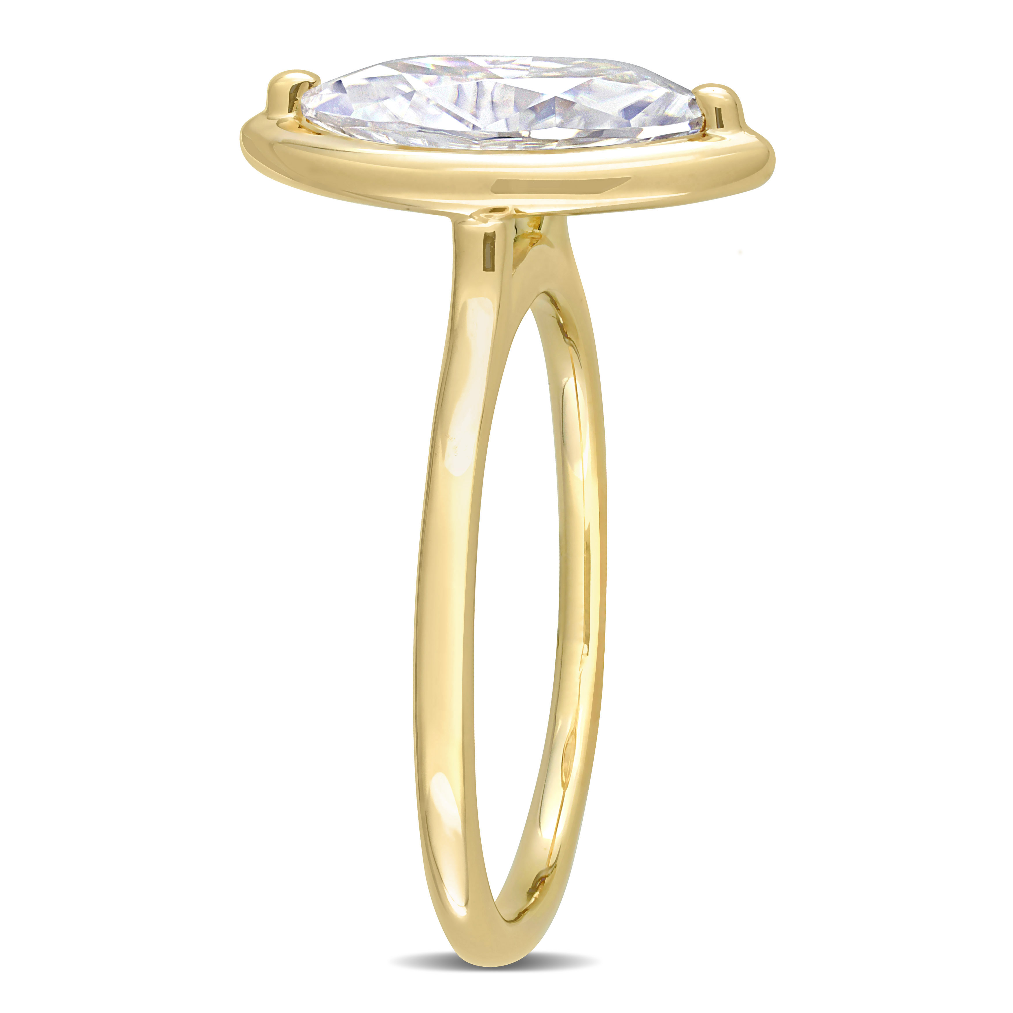 1 1/2 CT DEW Marquise Created Moissanite Engagement Ring in 10k Yellow Gold