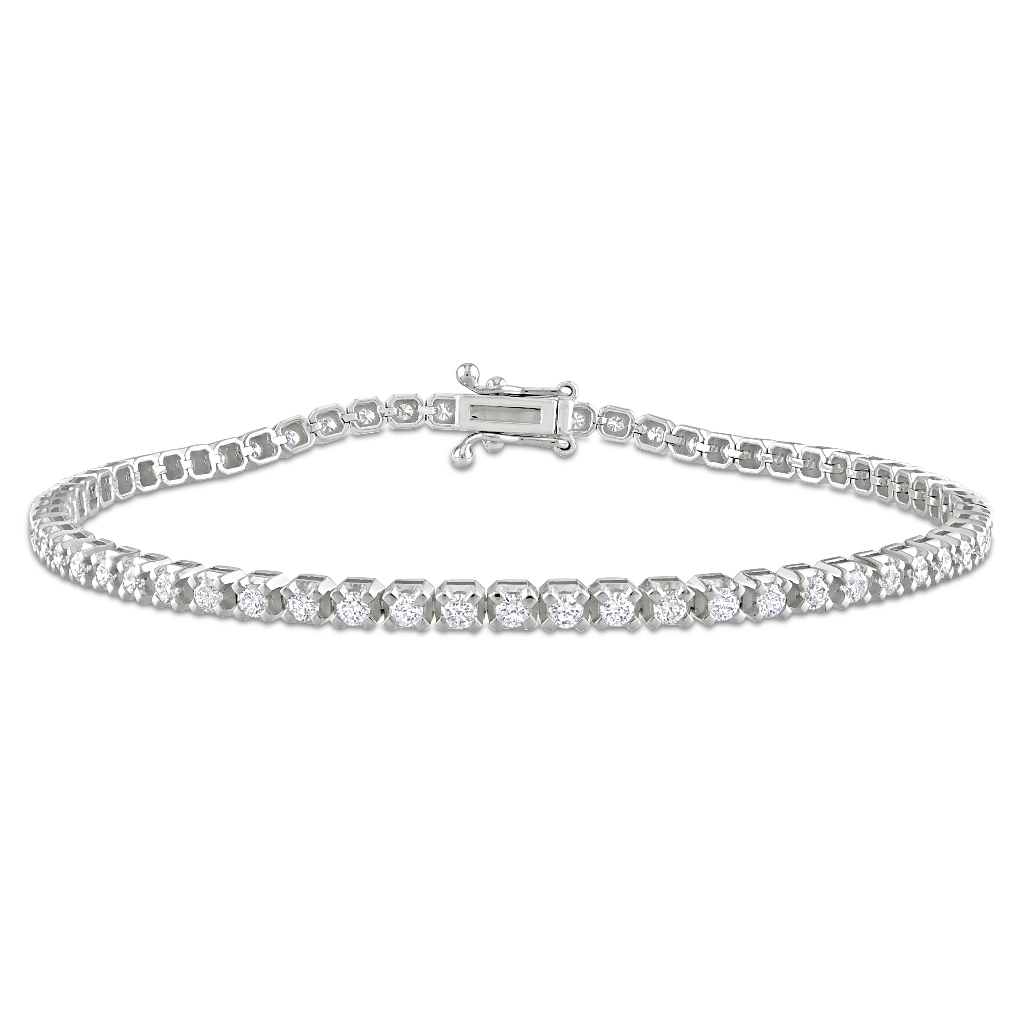 1 3/4 CT TW Diamond Tennis Bracelet in 14K White Gold - 7.25 in.