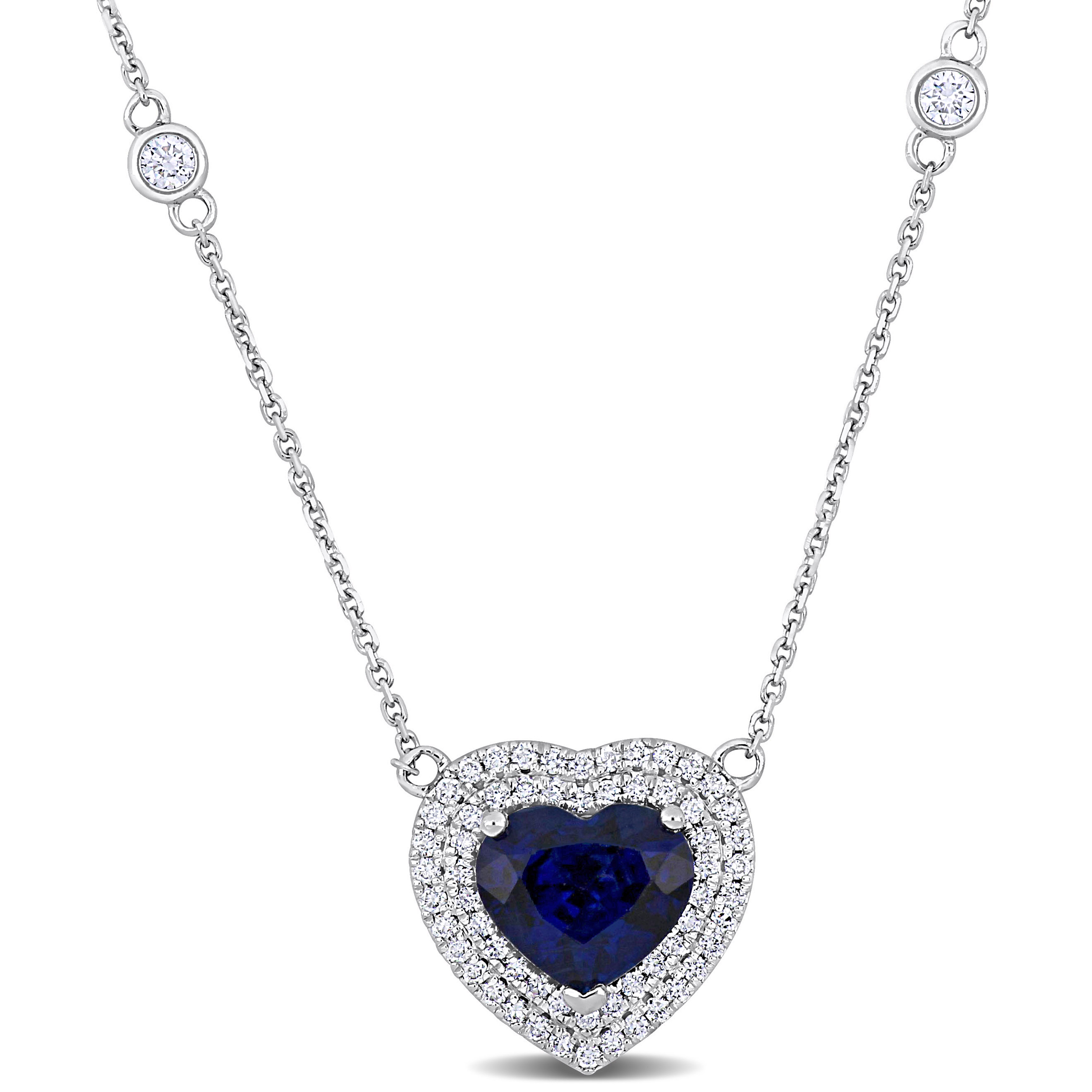 Kay Diamond Heart Necklace 1/3 ct tw Round-cut 10K White Gold 18