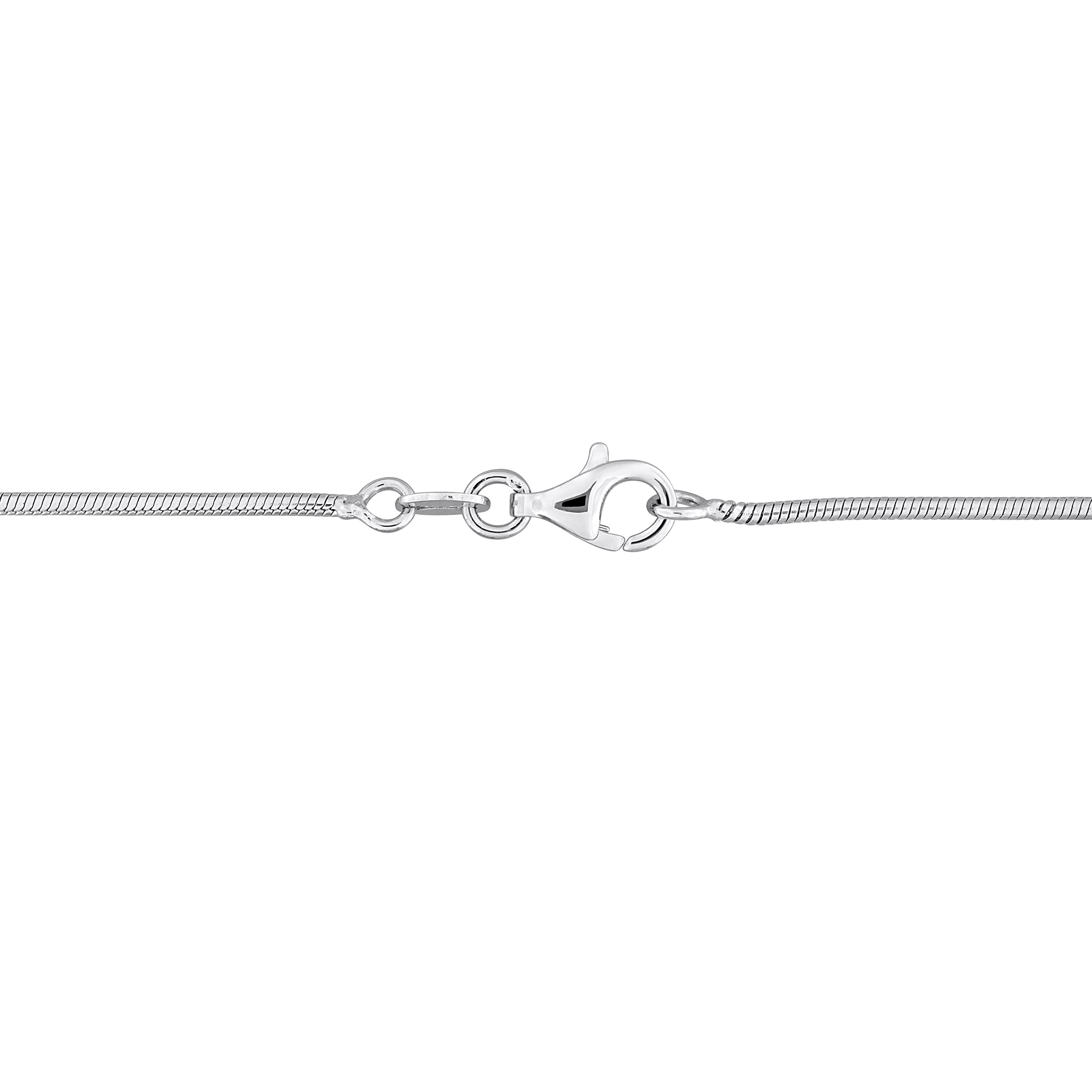 12 1/4 CT TGW Created White Sapphire Layered Necklace in Sterling Silver - 17 in.