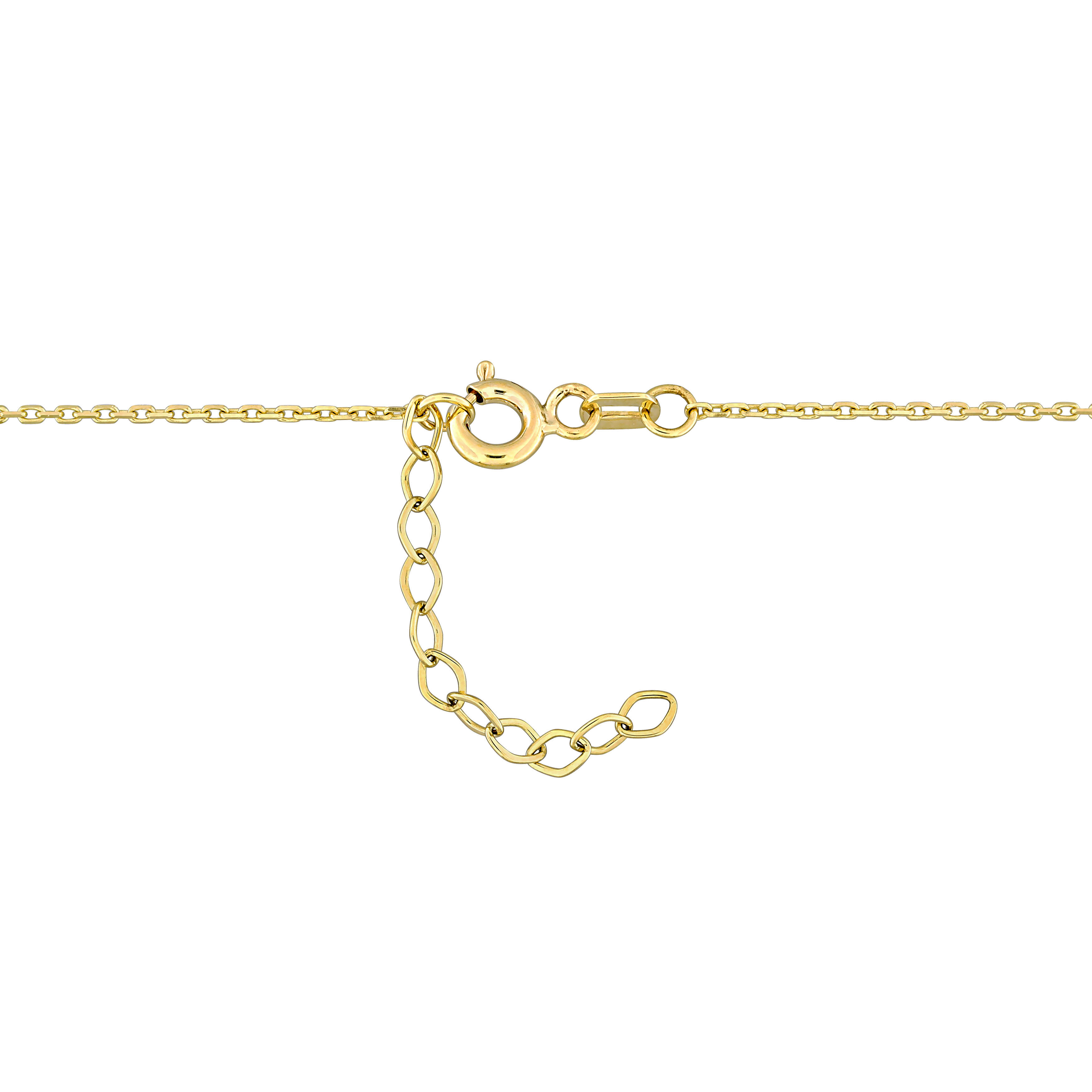 8-8.5 MM Cultured Freshwater Pearl Ball Station Lariant Necklace in 10k Yellow Gold - 16.5 in. + 1.5 in. extender