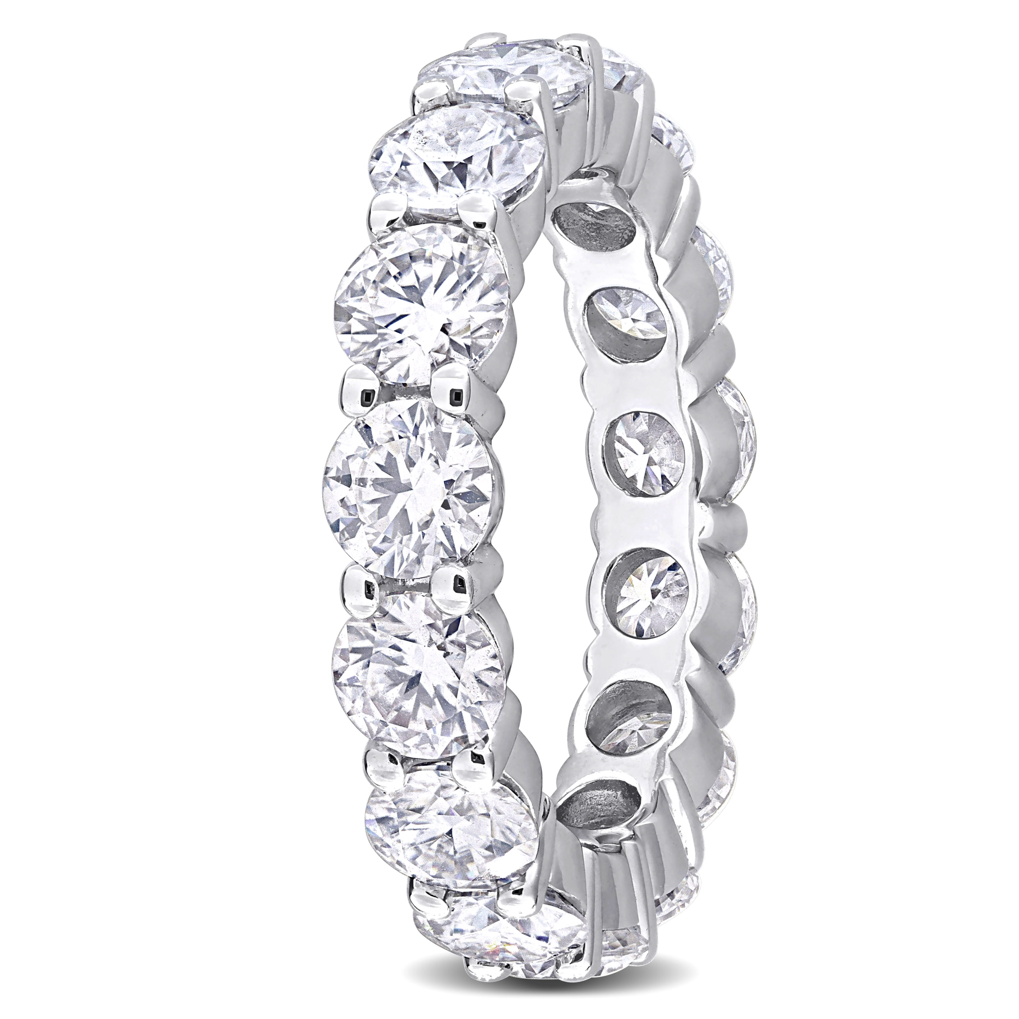 5 1/2 CT DEW Created Moissanite Eternity Ring in Sterling Silver