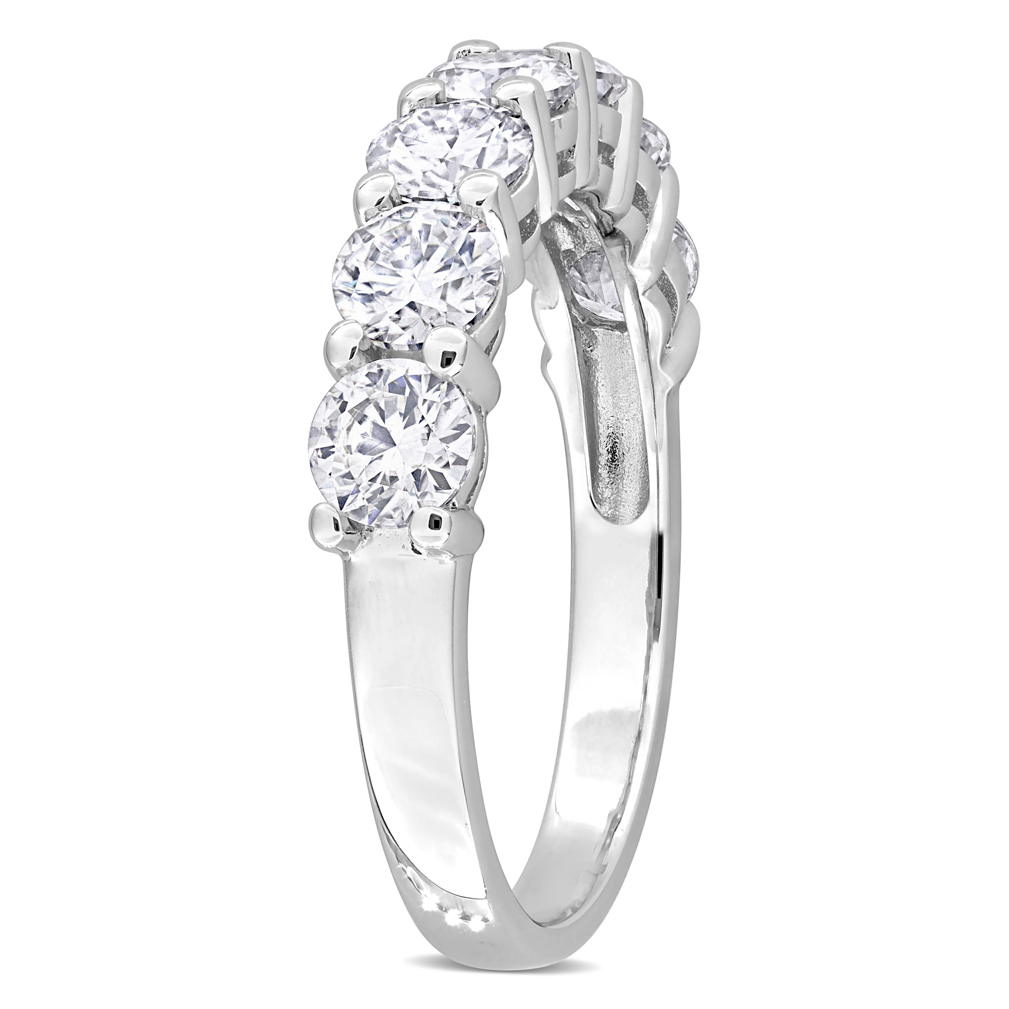1 3/4 CT DEW Created Moissanite Anniversary Band in Sterling Silver
