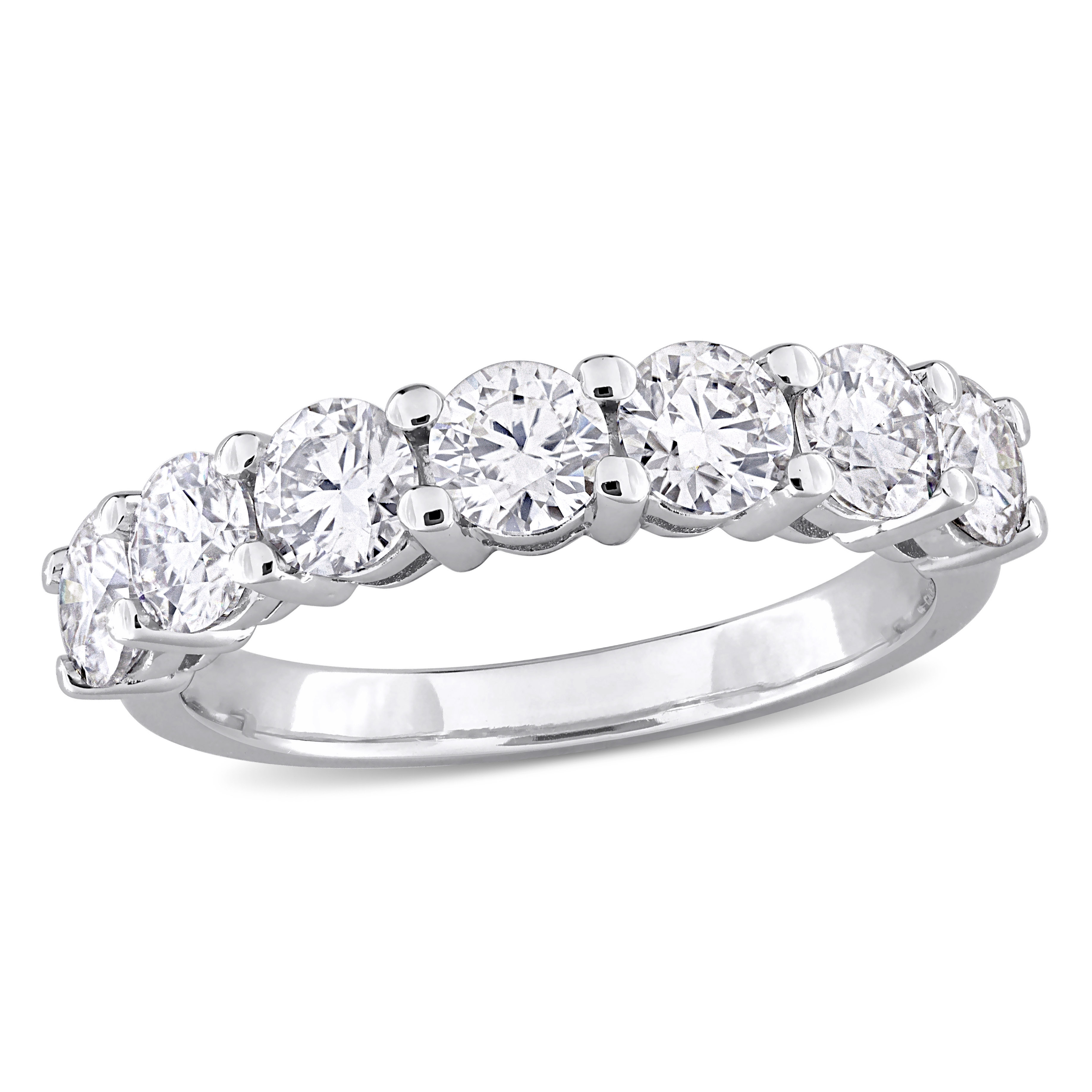 1 3/4 CT DEW Created Moissanite Anniversary Band in Sterling Silver