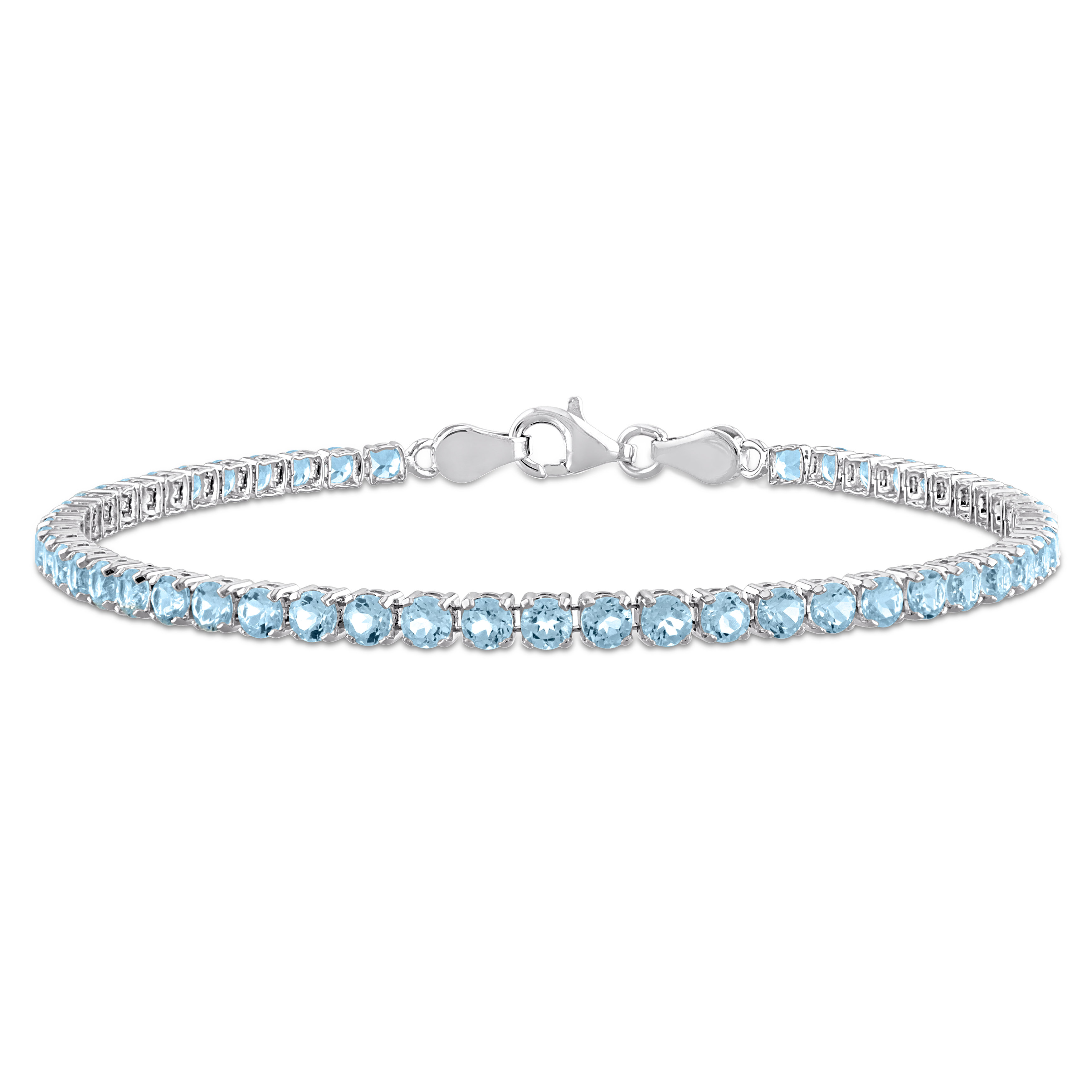 4 3/5ct TGW Created Emerald Tennis Bracelet in Yellow Plated Sterling Silver - 7.25 in