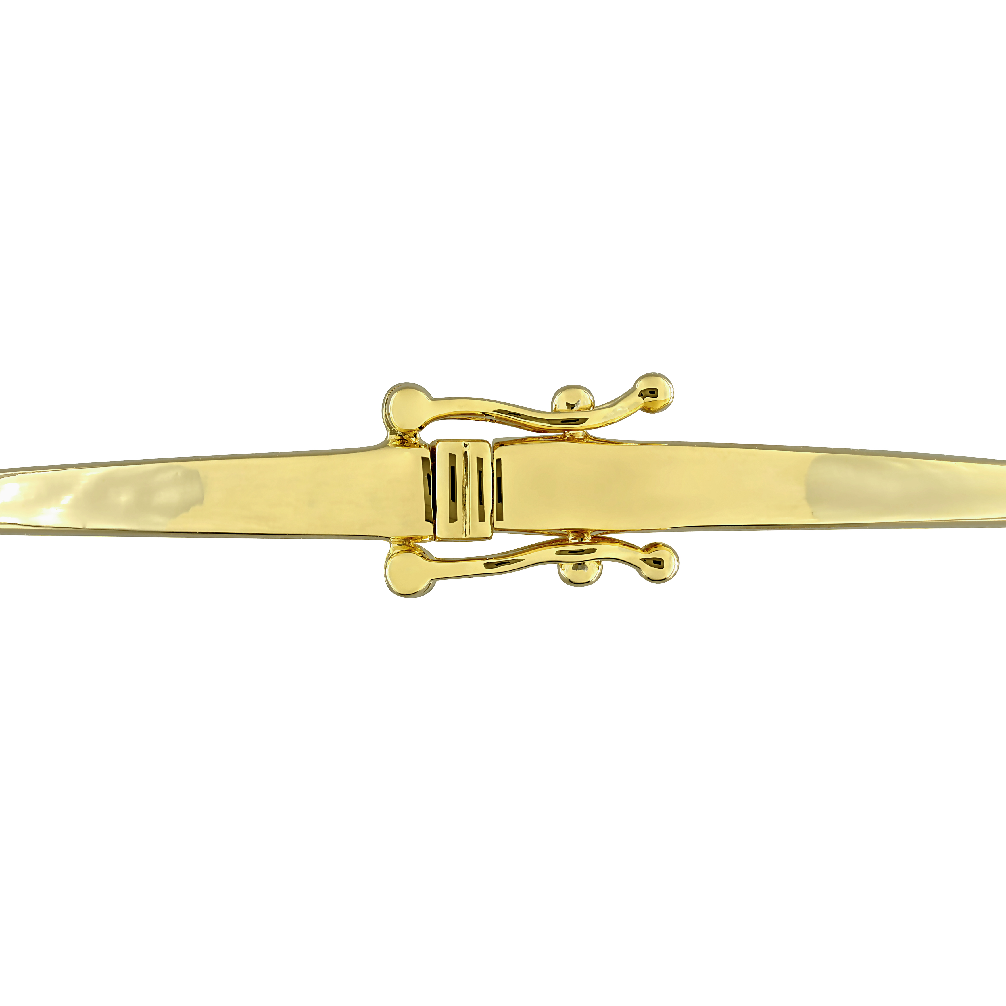 7-7.5mm Cultured Freshwater Pearl and 3/4ct TW Lab-Grown Diamond Bangle in Yellow Plated Sterling Silver - 6.5 in