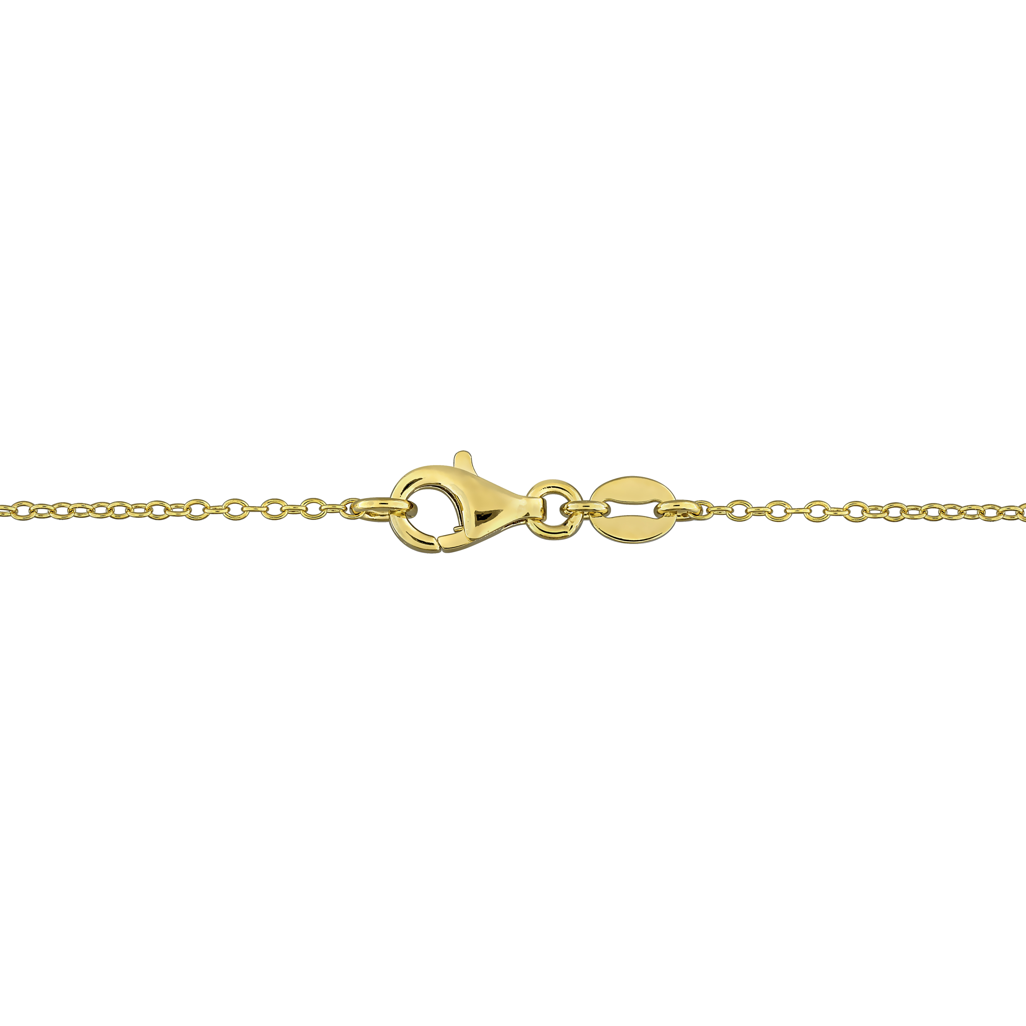 2.5-5mm Cultured Freshwater Pearl and 2ct DEW Created Moissanite Necklace in Yellow Plated Sterling Silver - 17 in