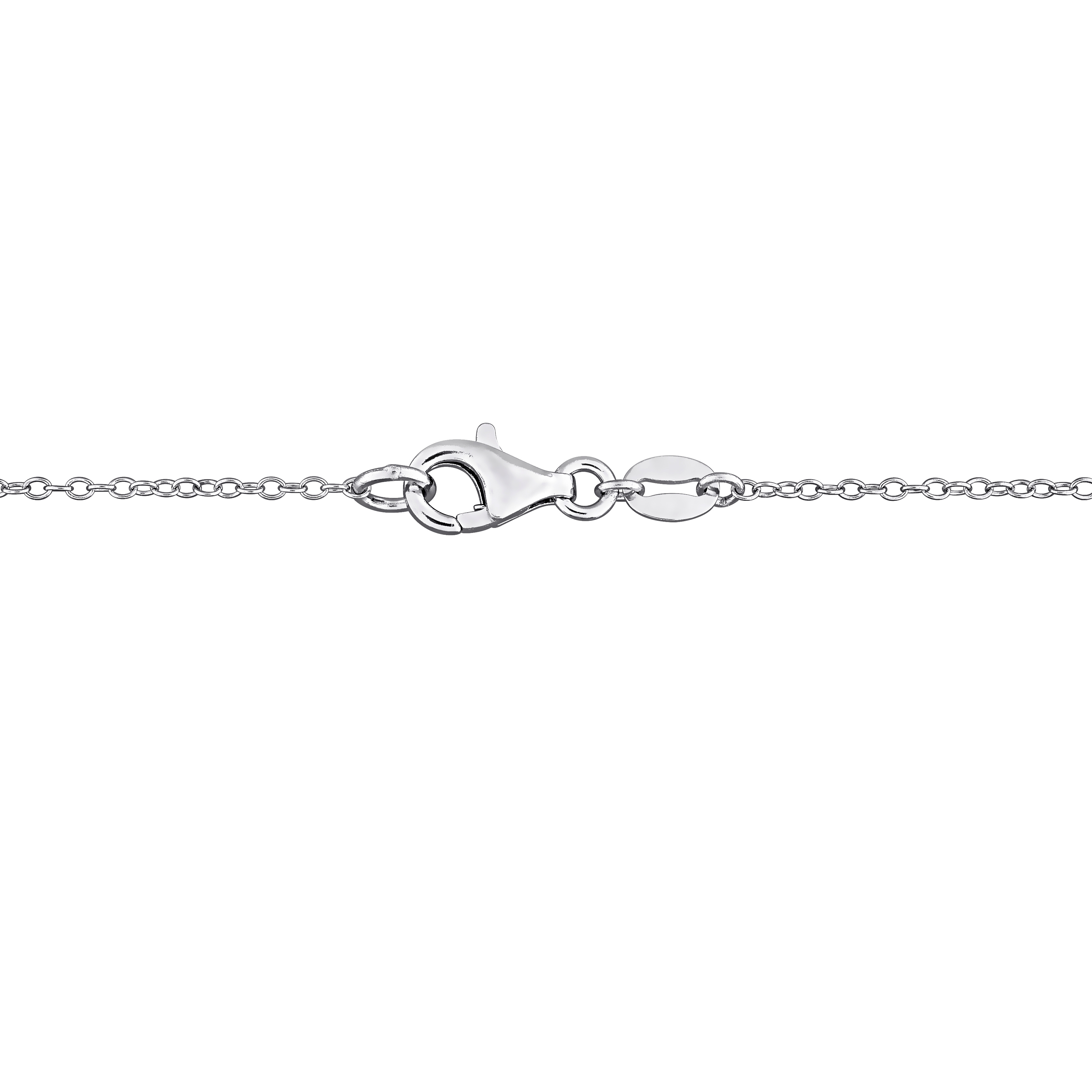 8-8.5mm Cultured Freshwater Pearl and 3 3/4ct DEW Created Moissanite Drop Necklace in Sterling Silver - 17 in