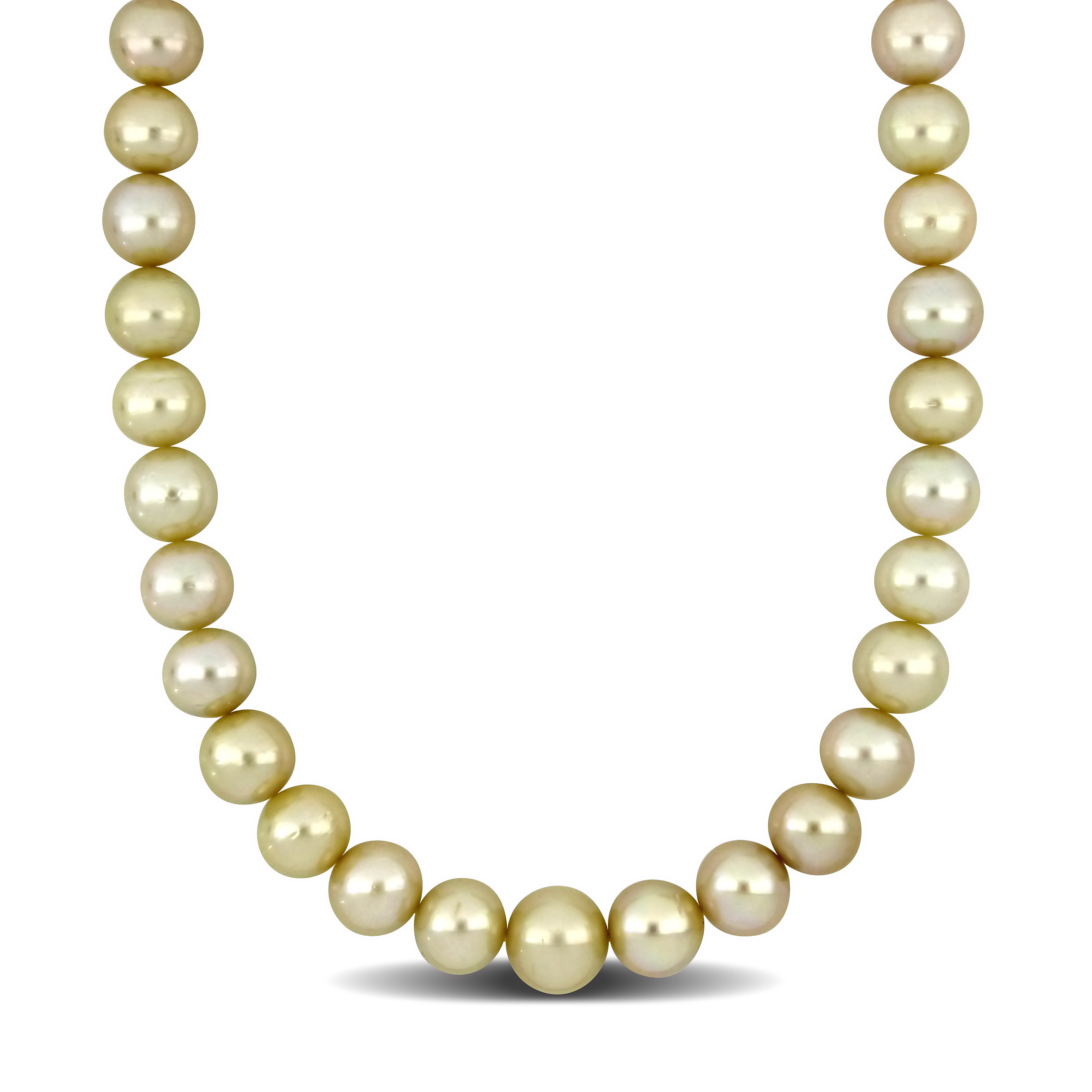 South Sea Golden Pearl Necklace 10mm Real Golden Pearl Pendant Women Jewelry  Single Solid Yellow Gold Chain Moissanite Necklace Anniversary - Etsy