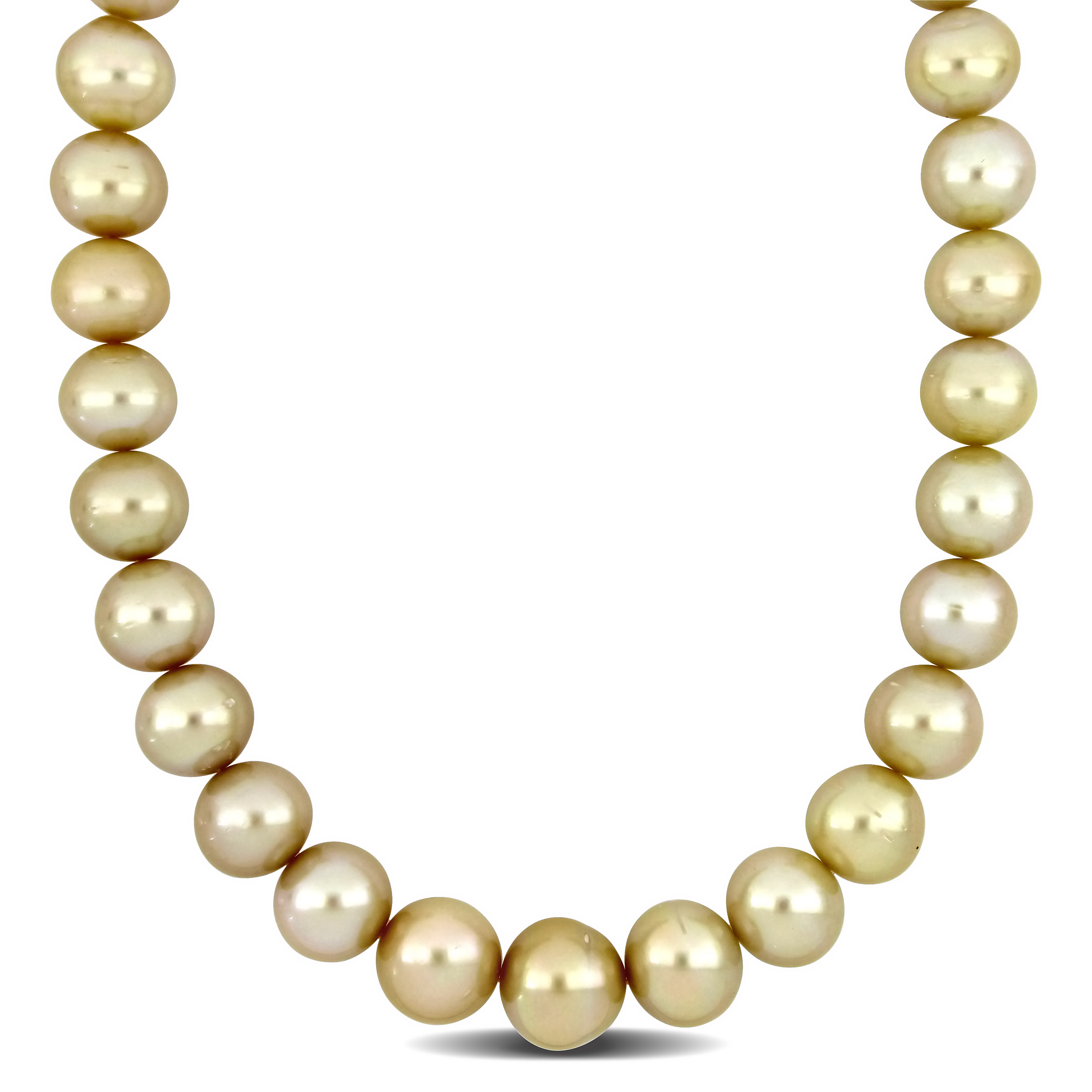 Tahitian pearl necklace dark green 13-15mm - Melbourne Pearls