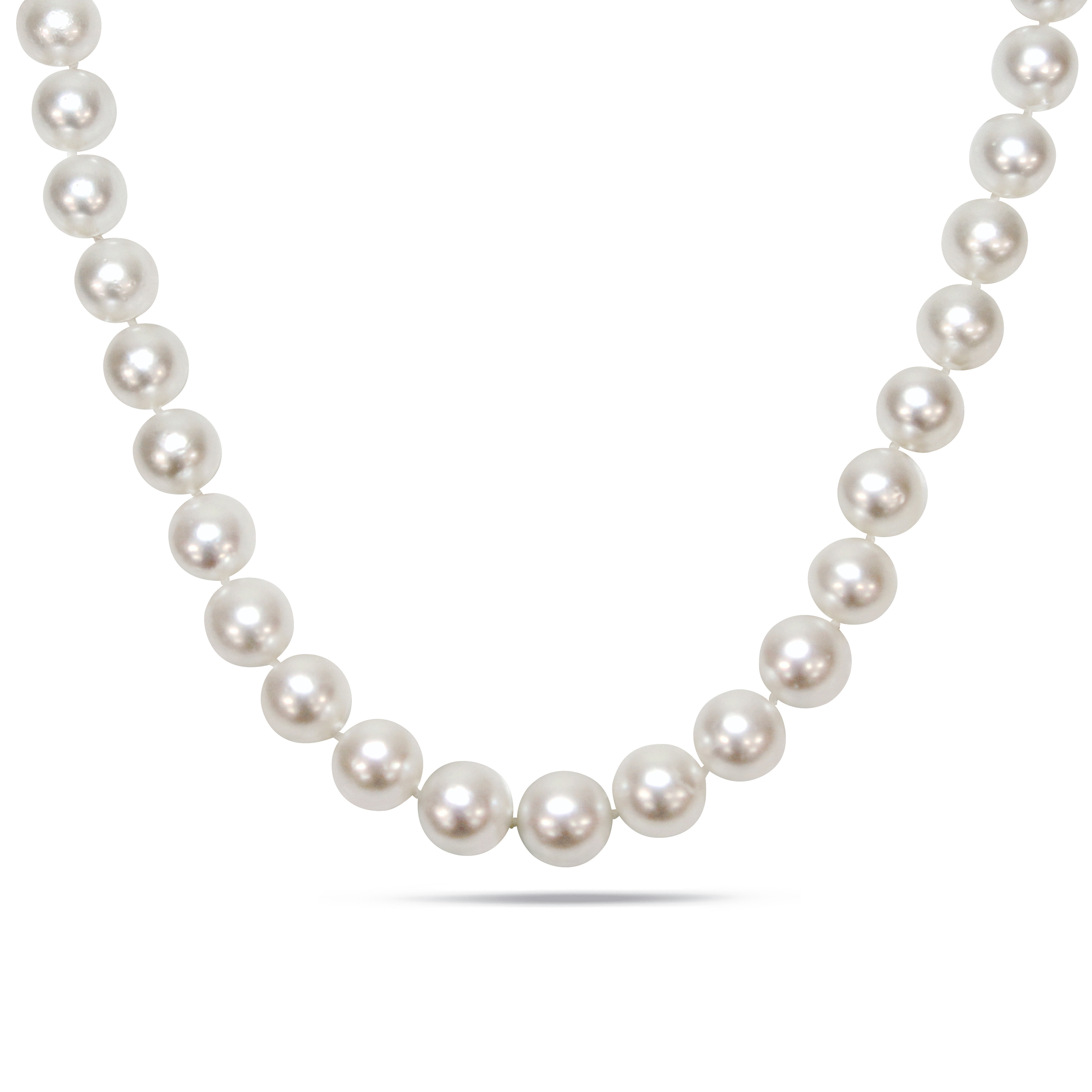9-11 MM South Sea Pearl Graduated Strand Necklace with 14k Yellow Gold Ball Clasp - 18 in