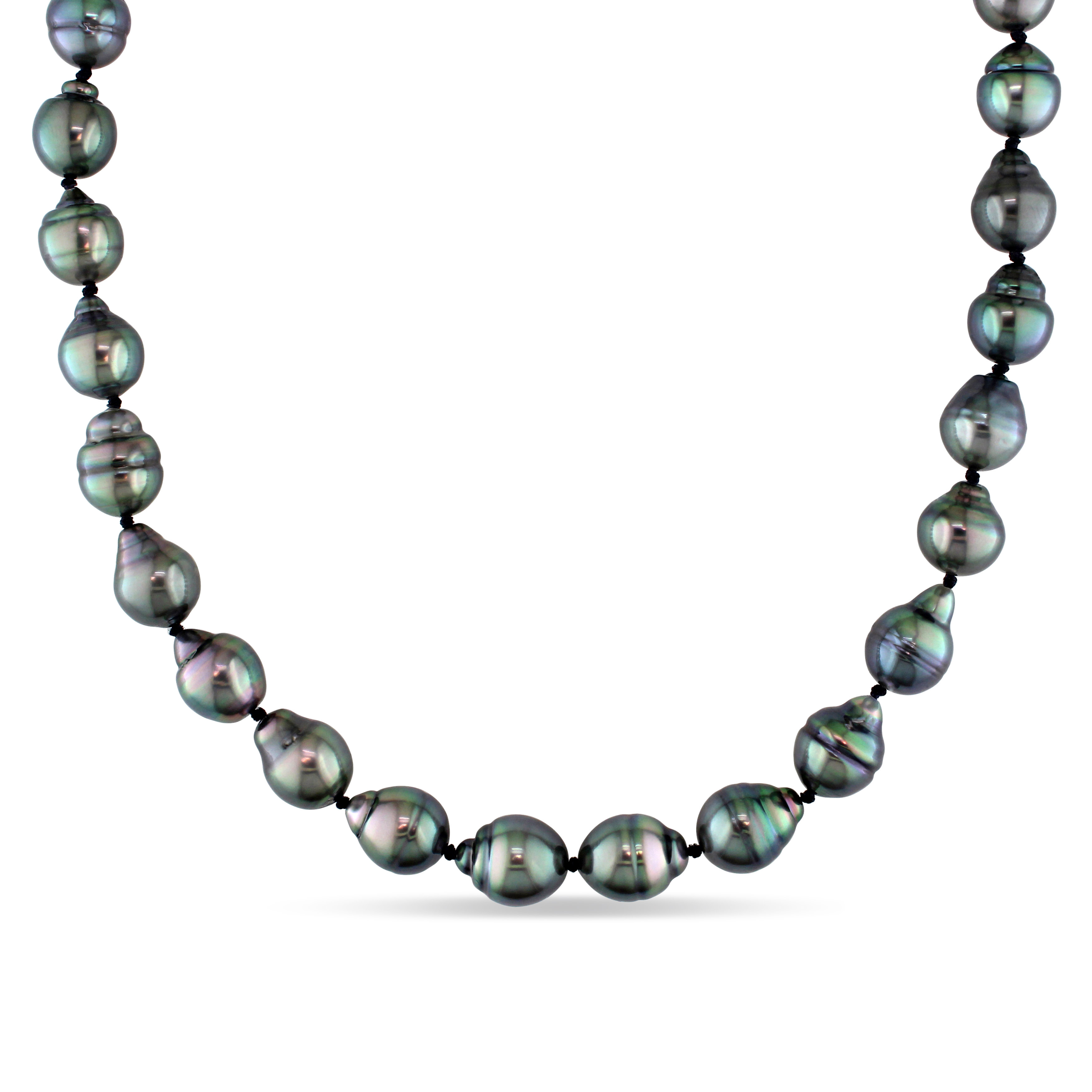 8-9.5 MM Tahitian Pearl Strand with 14k White Gold Clasp - 18 in