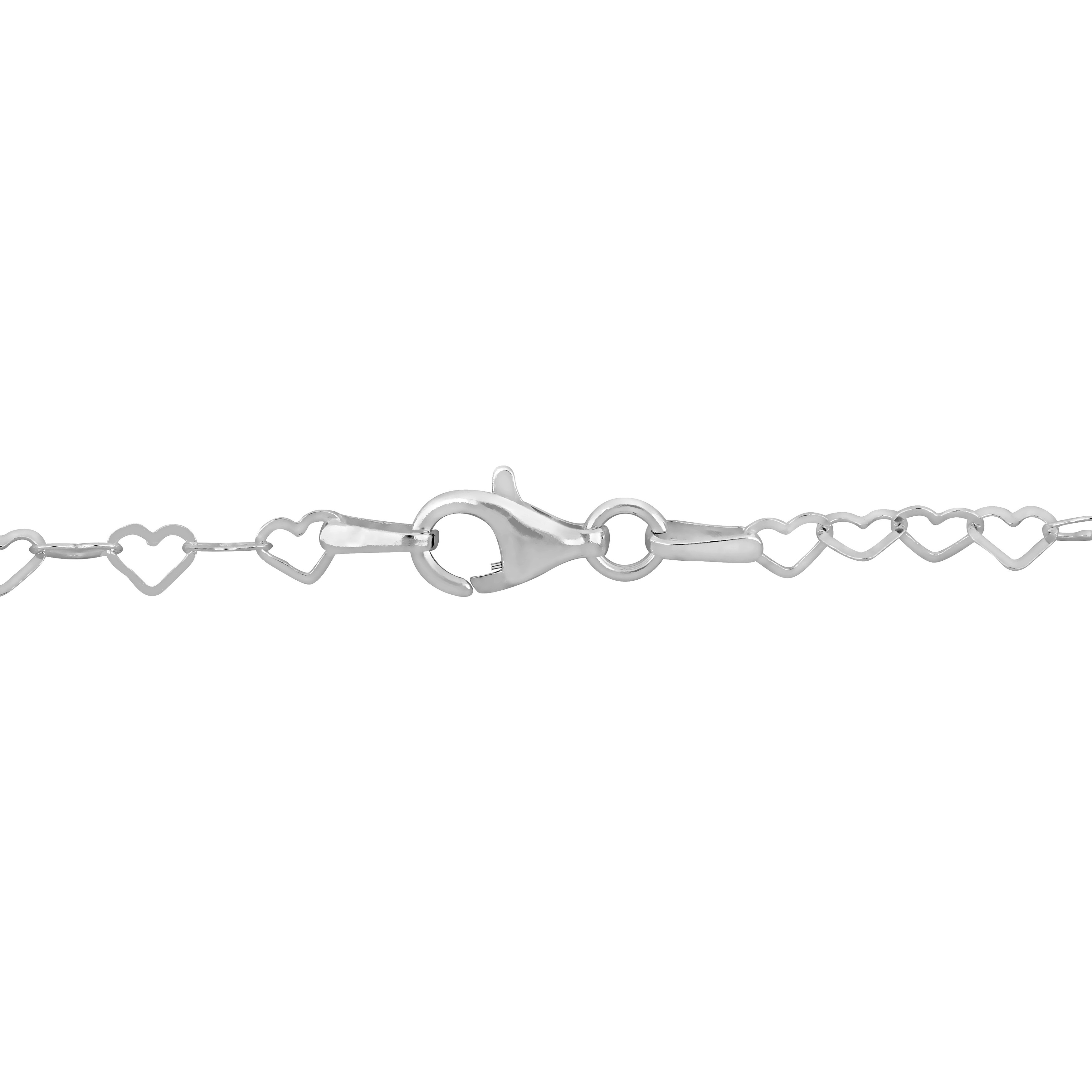 Heart Link Necklace in Sterling Silver - 16 in.
