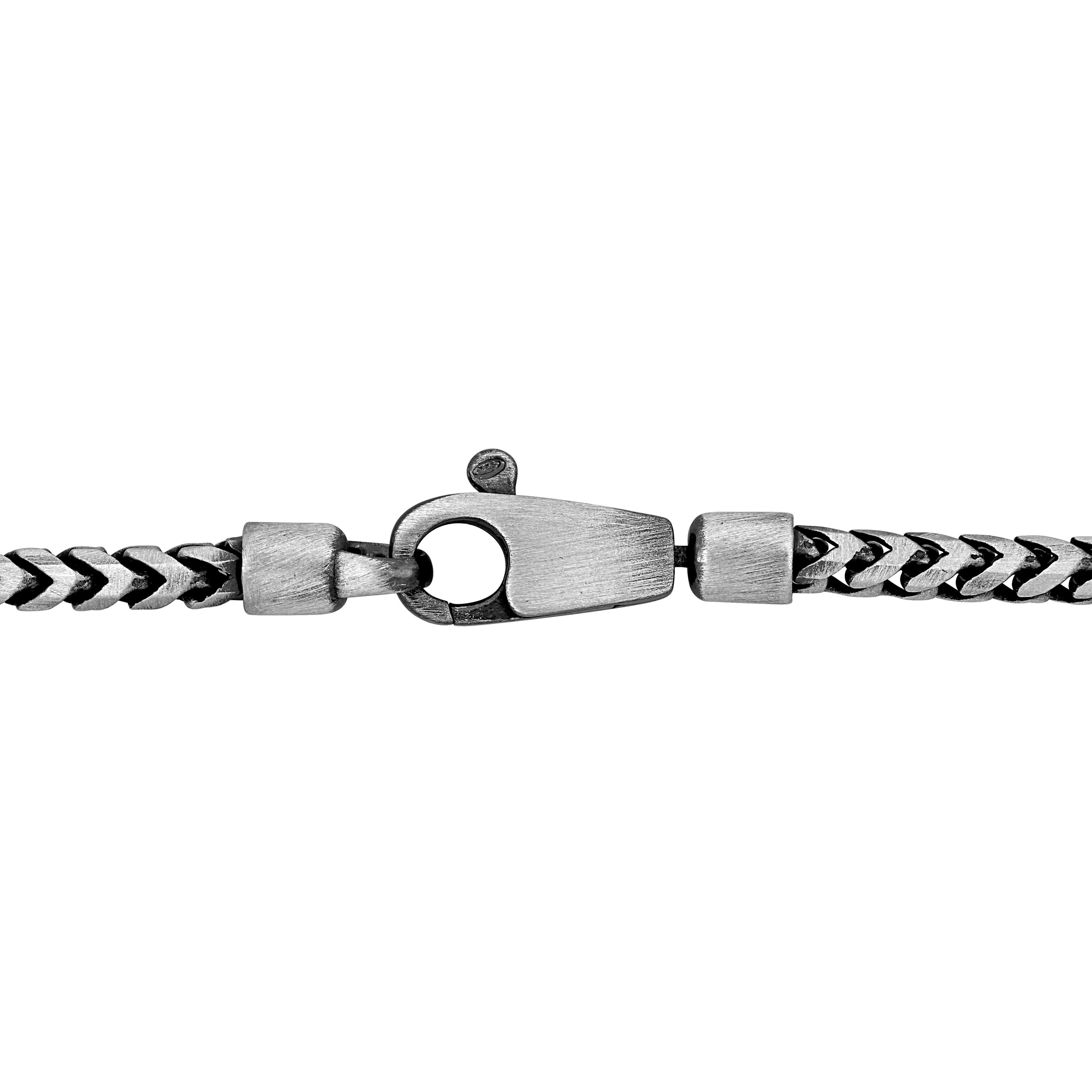 Franco Link Necklace in Oxidized Sterling Silver - 20 in.