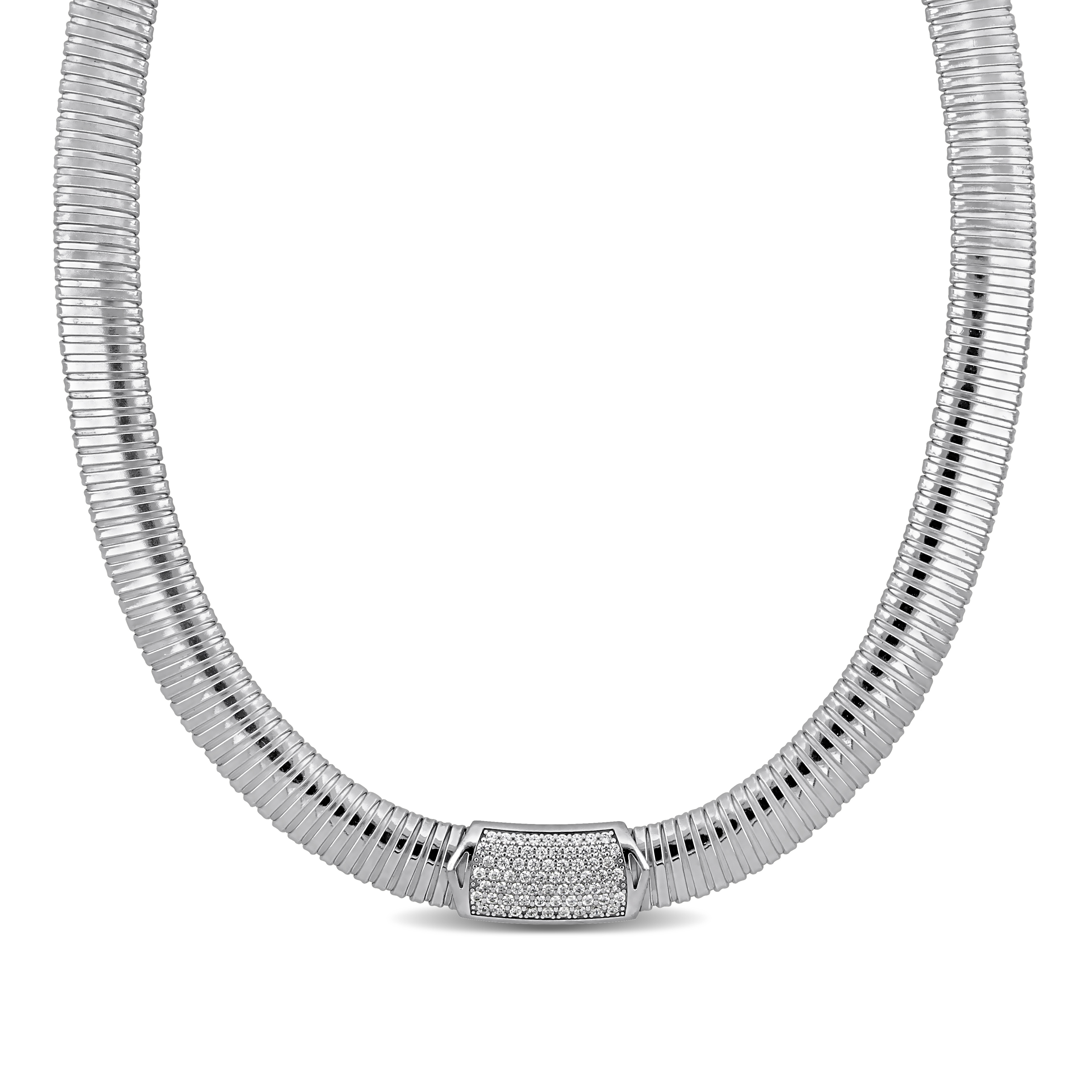 1/7 CT TGW Aquamarine Butterfly Necklace in Sterling Silver