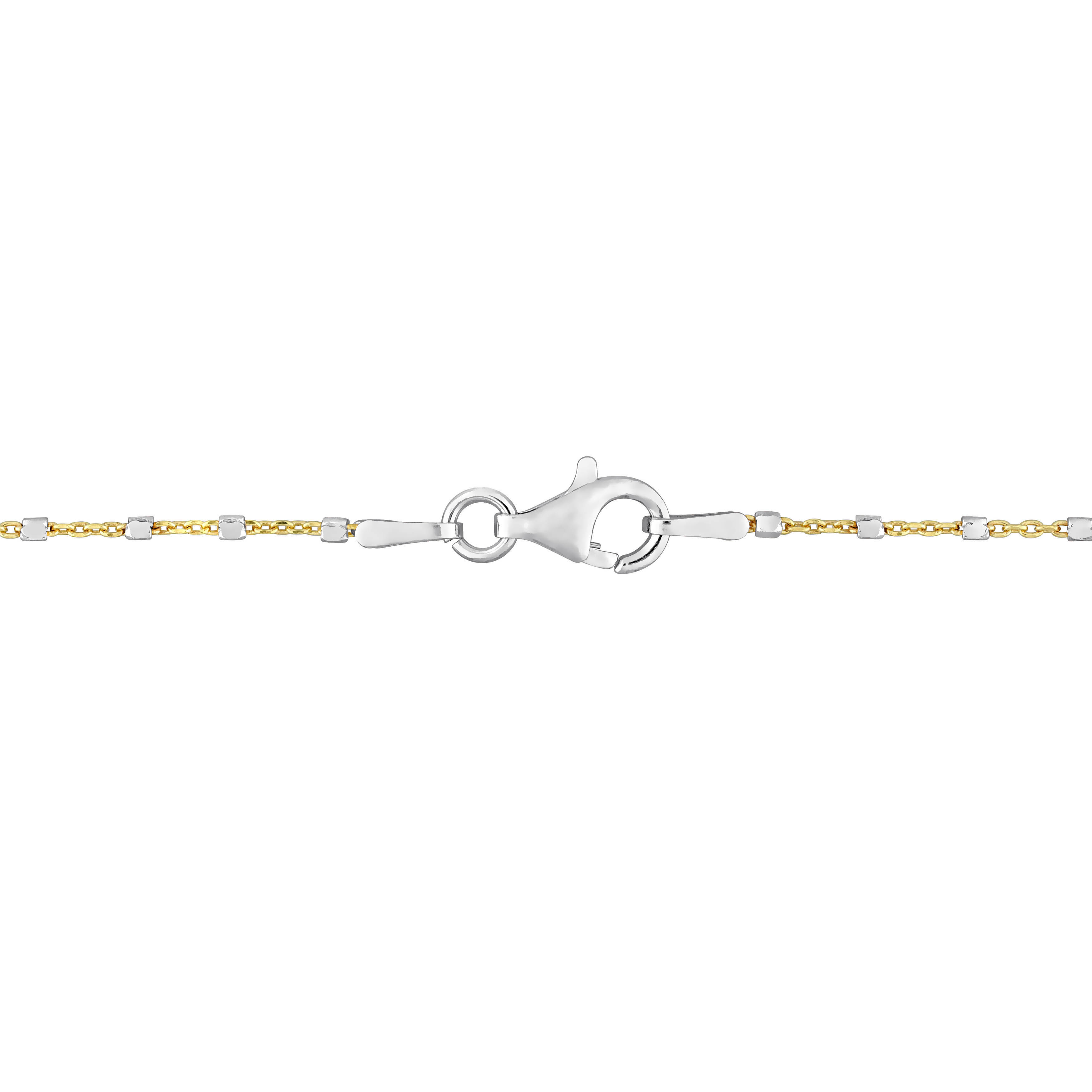 Bead Chain Necklace in Two-Tone Plated Sterling Silver - 16 in.