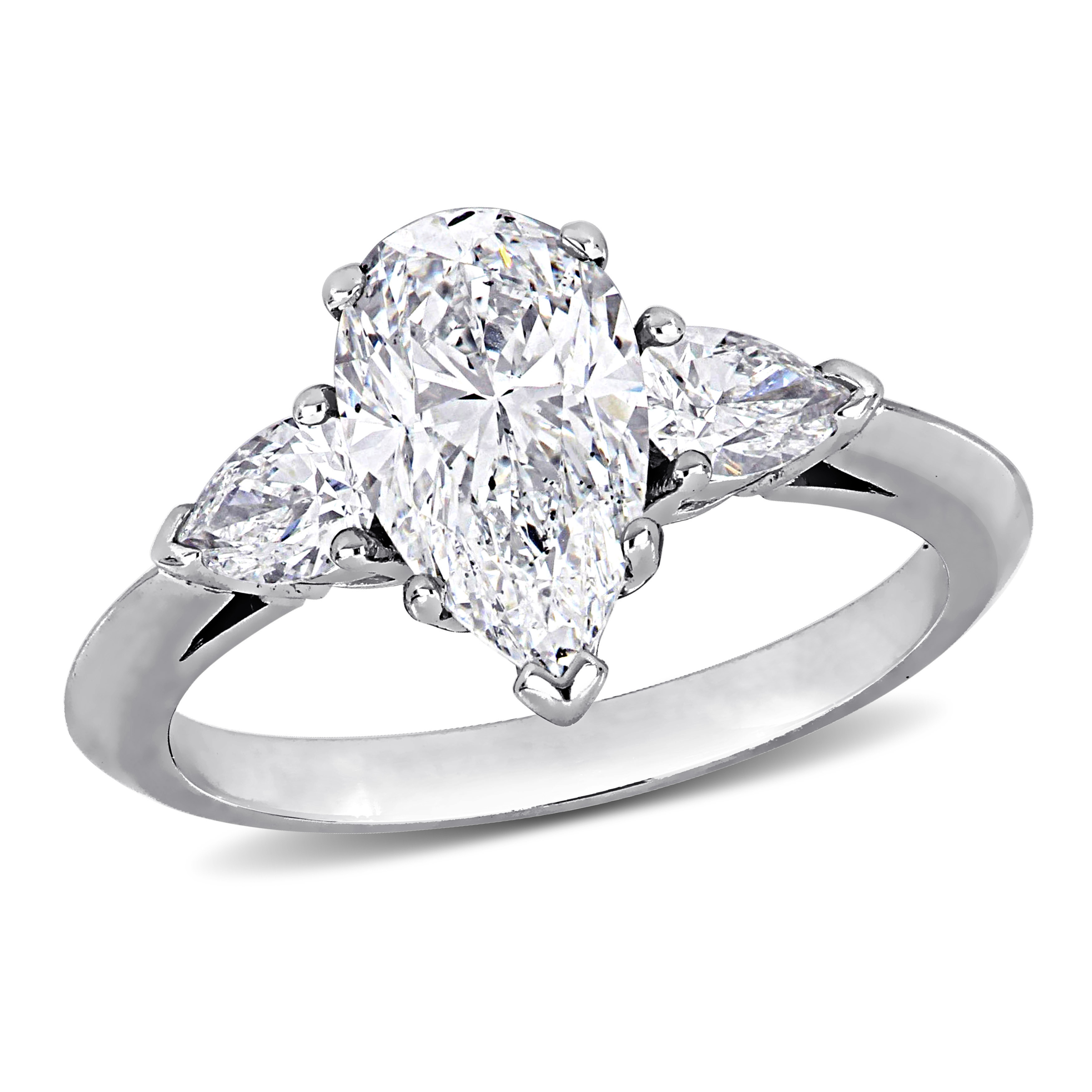 2 5/8 CT TW Diamond Engagement Ring in 18k White Gold