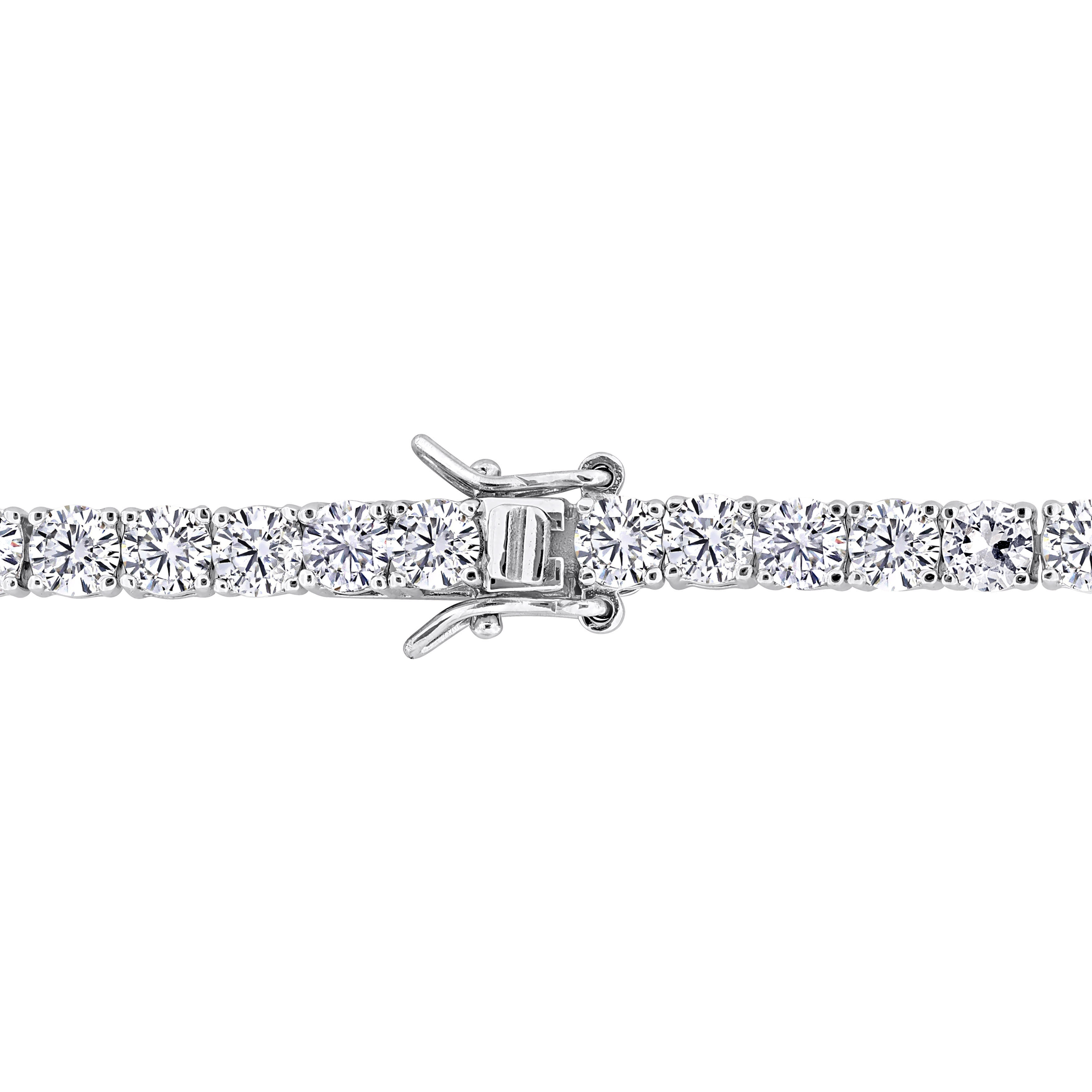 14 1/4 CT TGW Created White Sapphire 7.25 Bracelet Sterling Silver